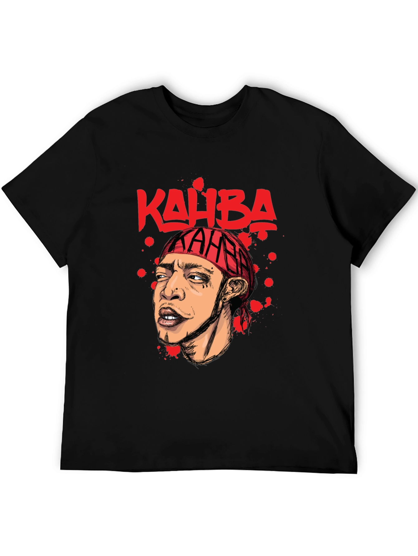 Kahba Graphic Print T-Shirt - Black