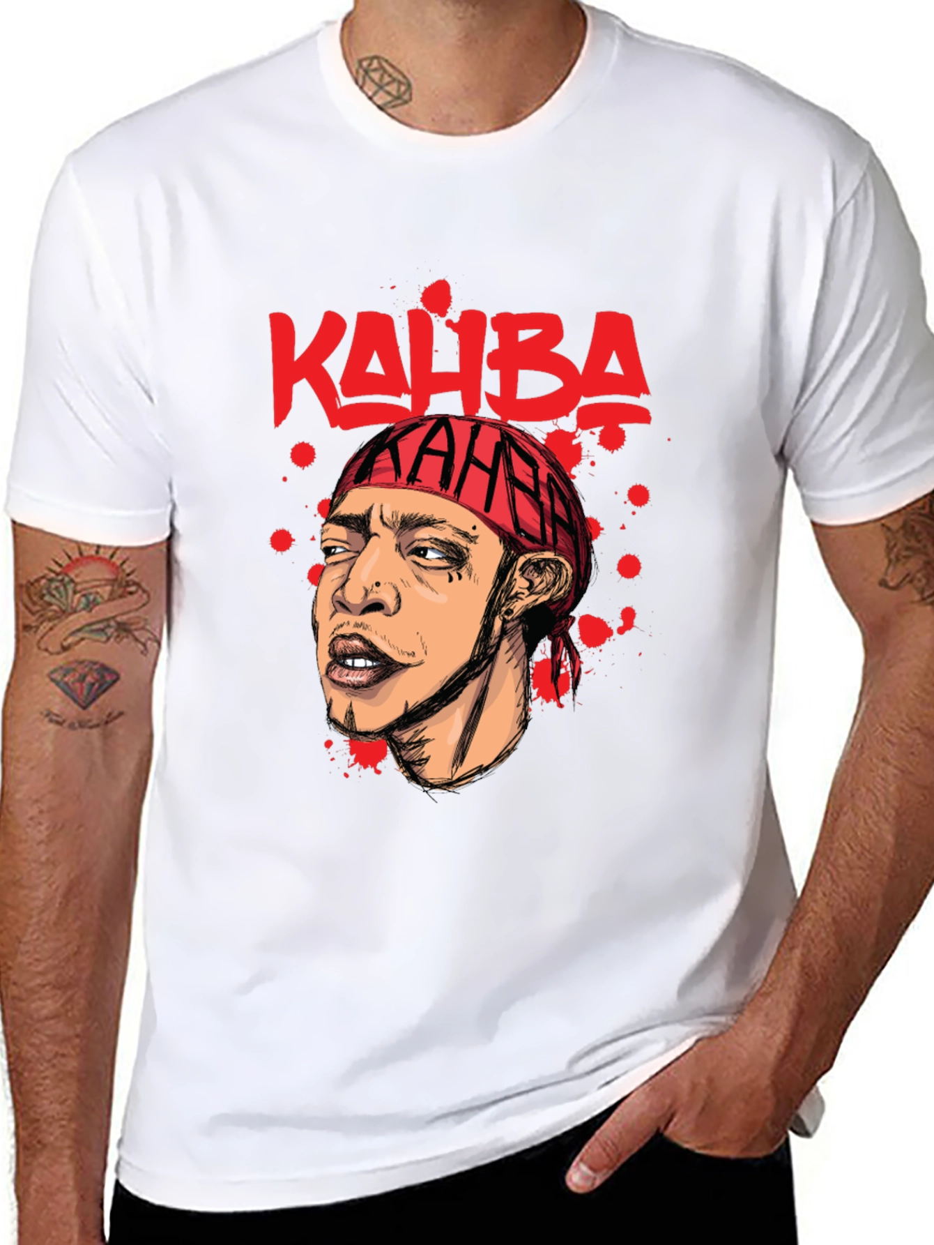 Kahba Graphic Print T-Shirt - Black