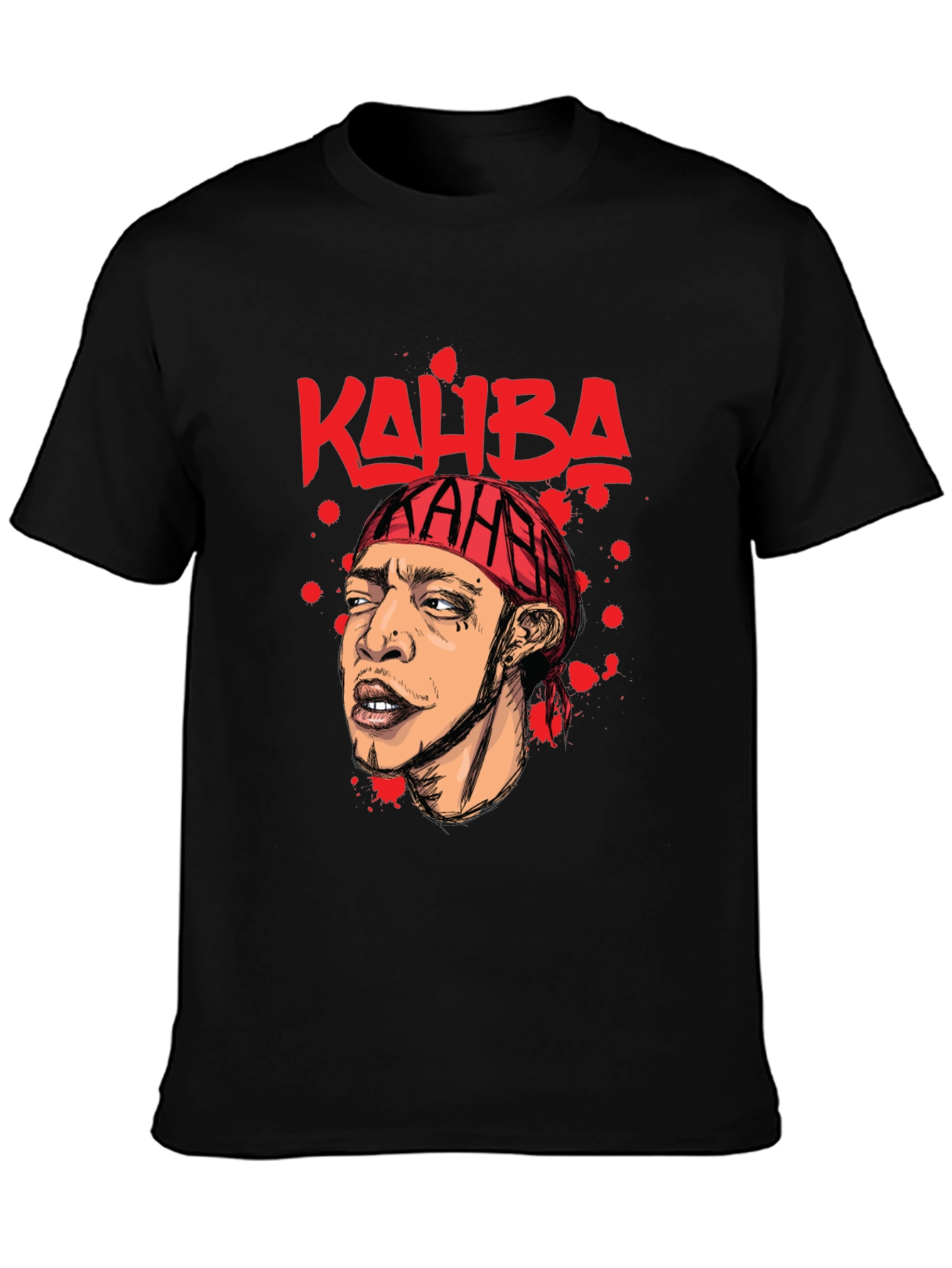 Kahba Graphic Print T-Shirt - Black