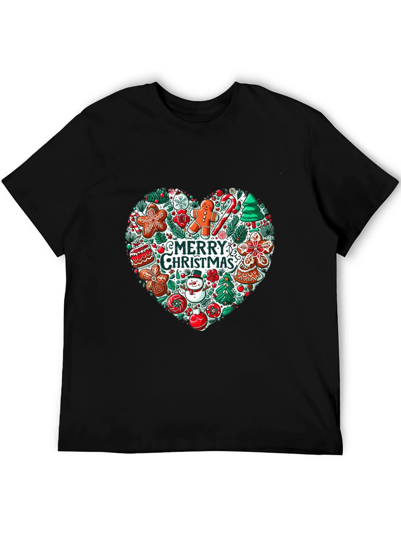 Merry Christmas Heart Graphic Tee
