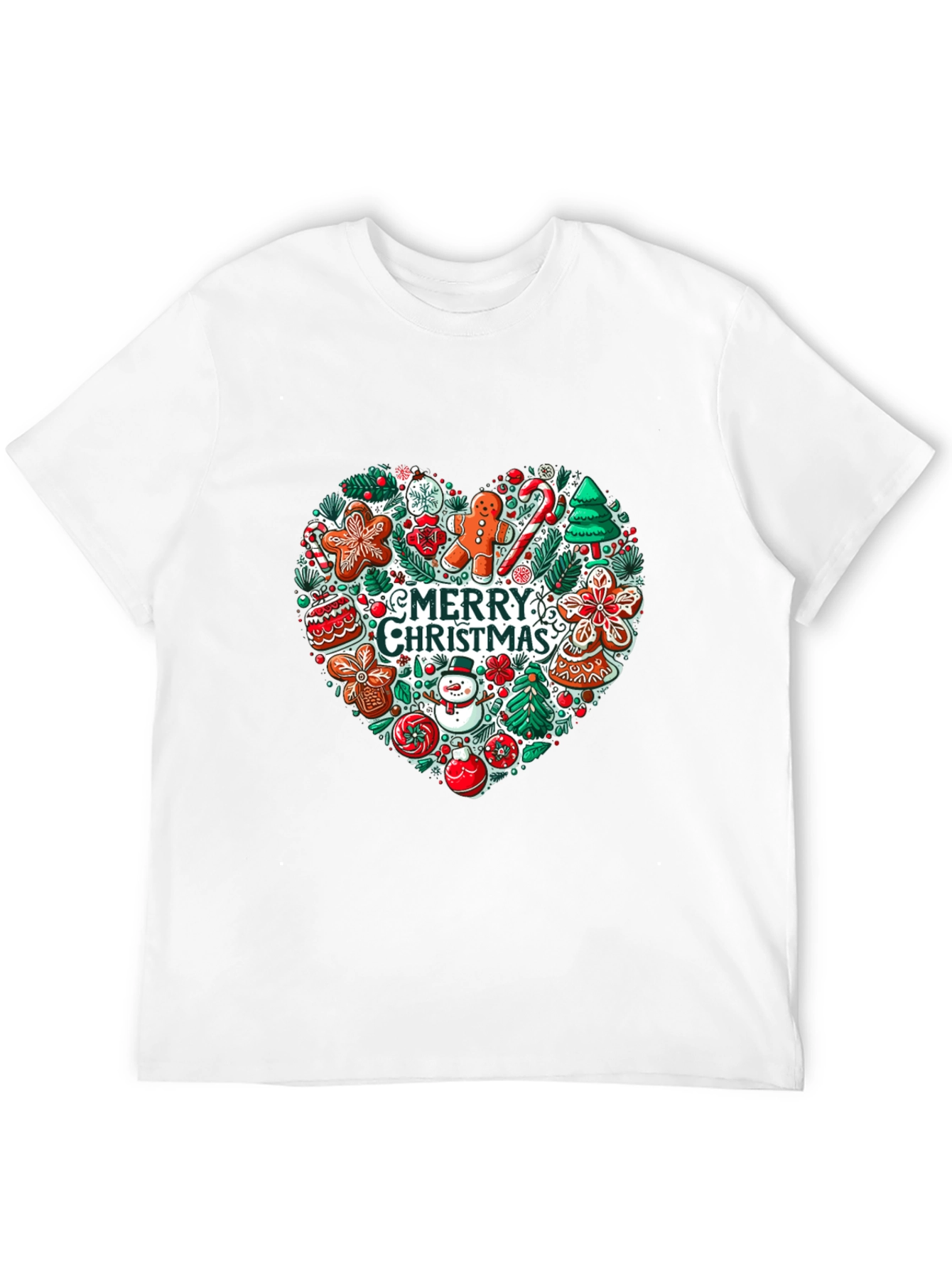 Merry Christmas Heart Graphic Tee