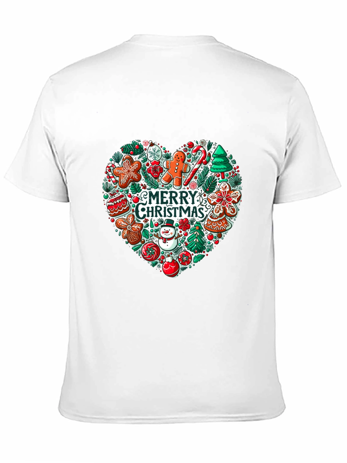 Merry Christmas Heart Graphic Tee