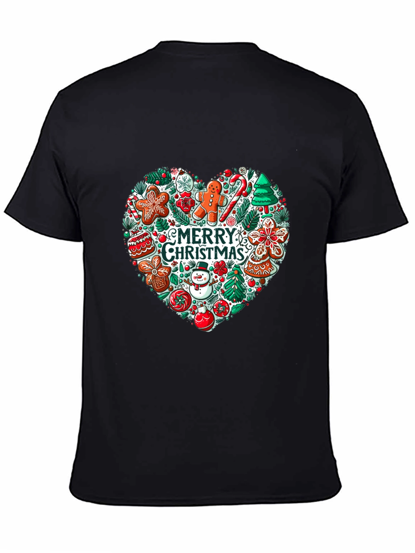 Merry Christmas Heart Graphic Tee