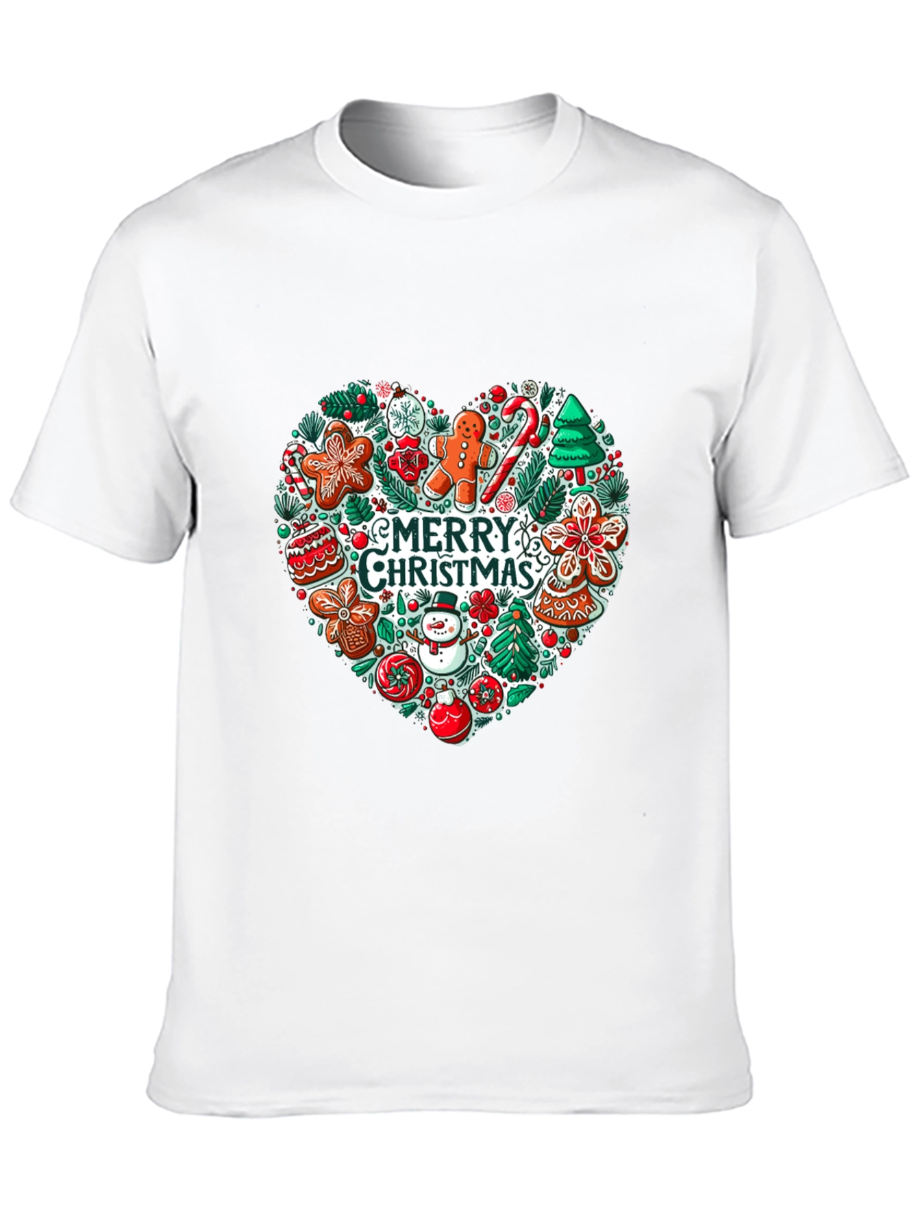 Merry Christmas Heart Graphic Tee