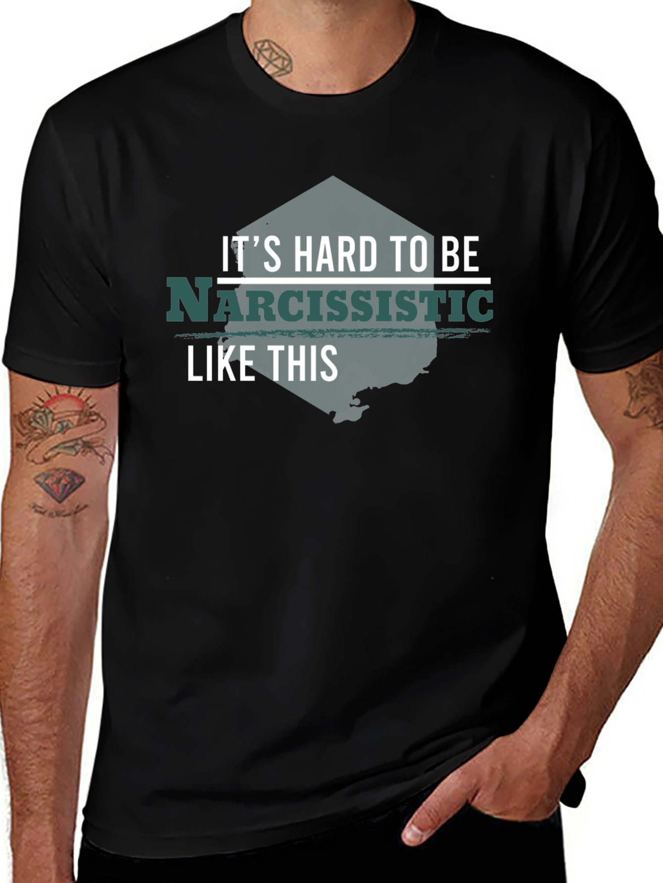 Narcissistic Funny T-Shirt - Black