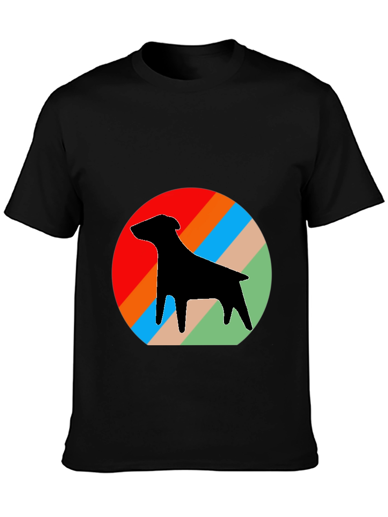Retro Dog Silhouette T-Shirt - Stylish Casual Wear