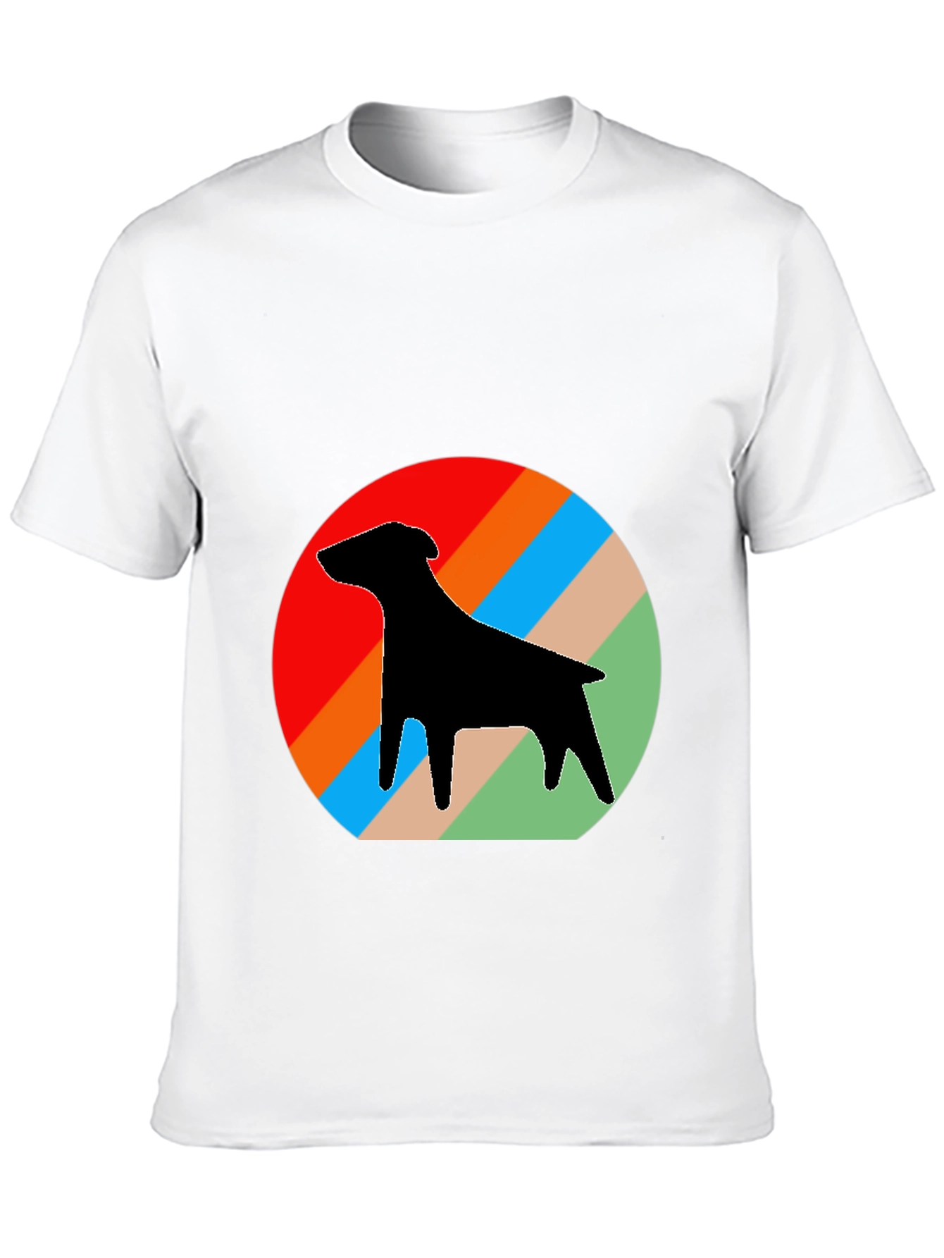 Retro Dog Silhouette T-Shirt - Stylish Casual Wear