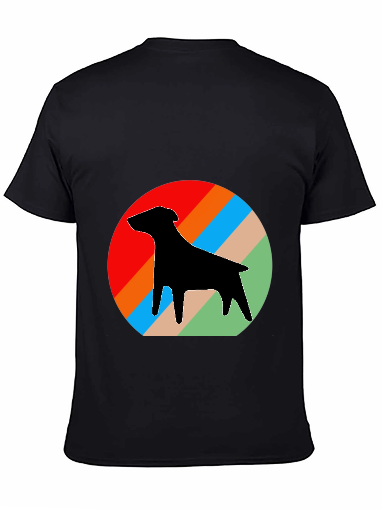 Retro Dog Silhouette T-Shirt - Stylish Casual Wear