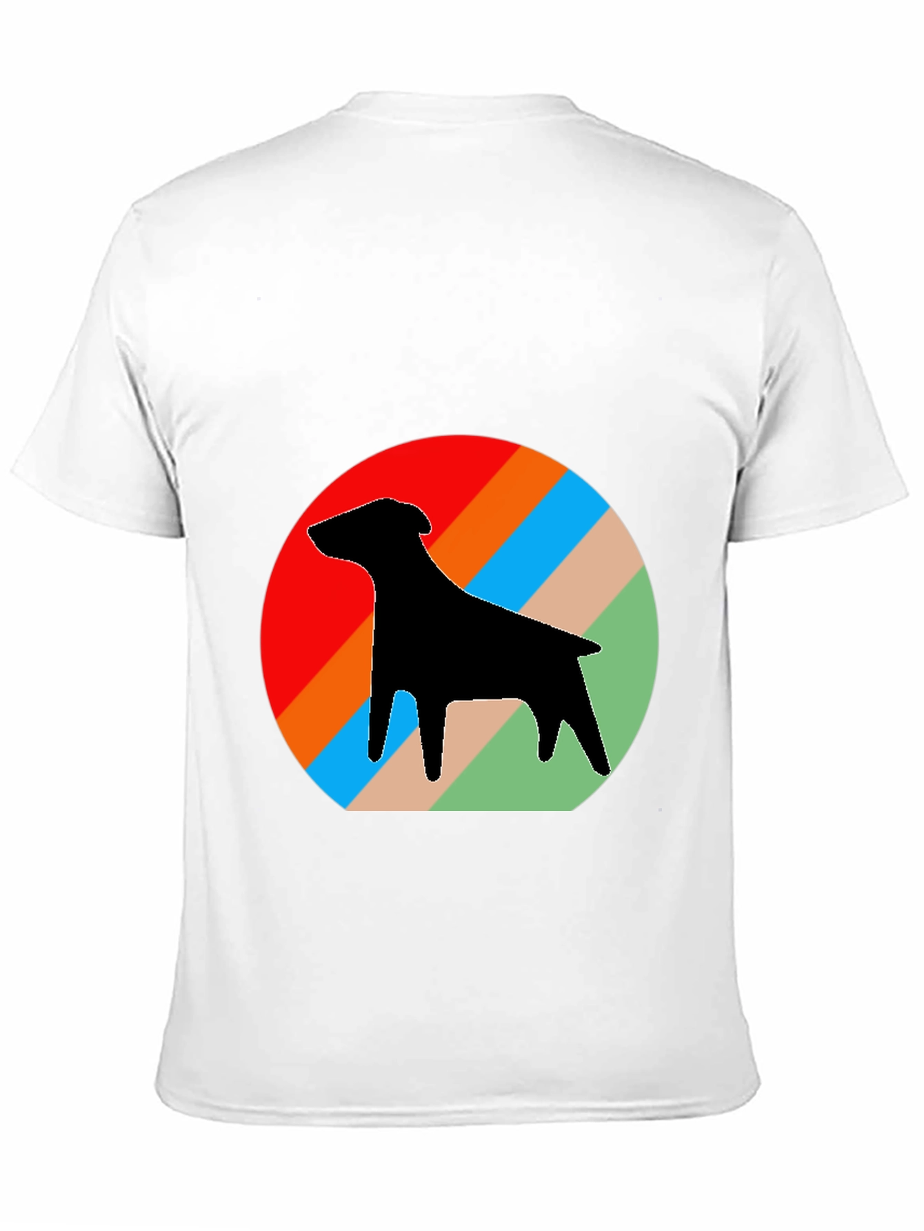 Retro Dog Silhouette T-Shirt - Stylish Casual Wear