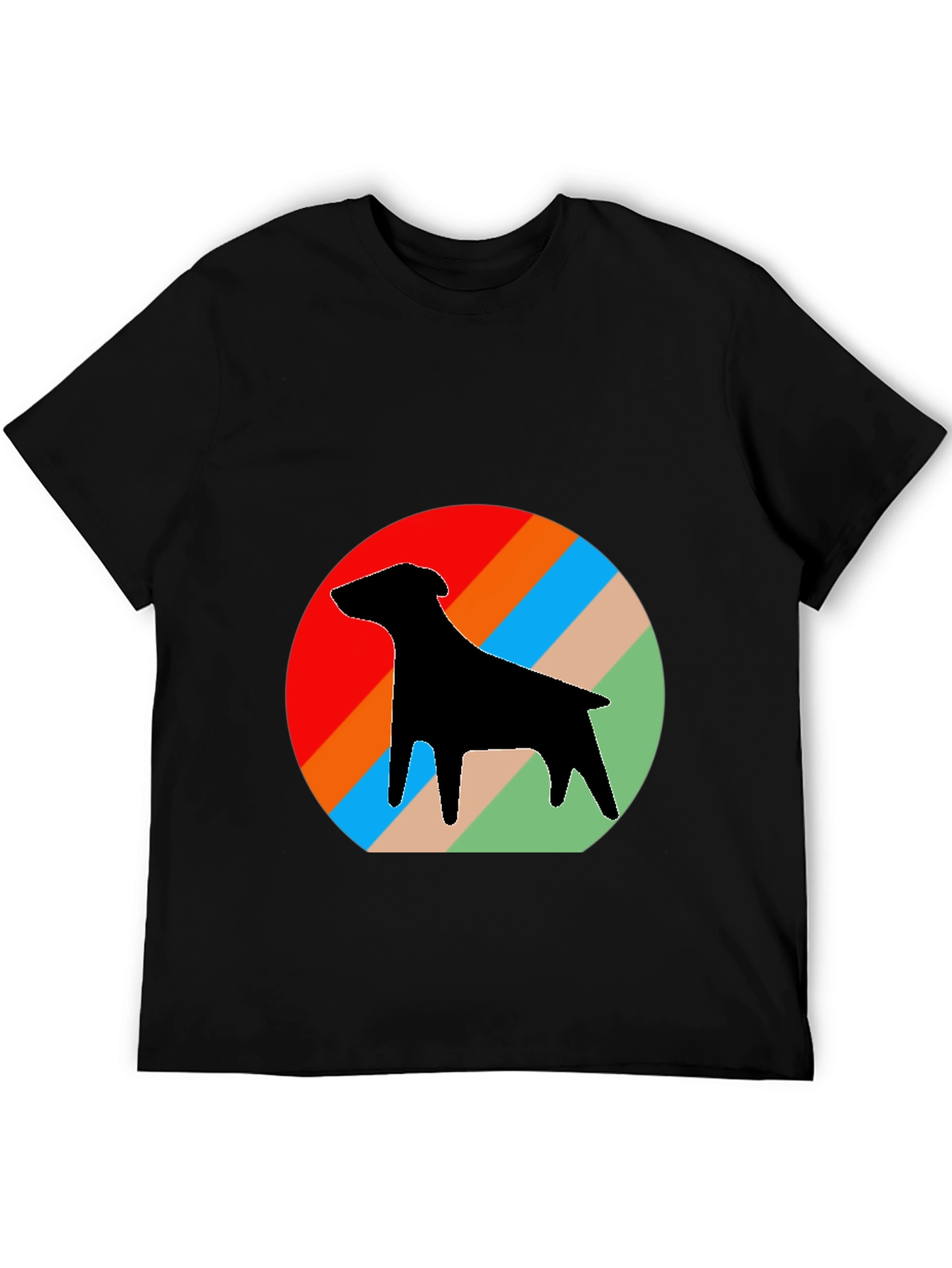 Retro Dog Silhouette T-Shirt - Stylish Casual Wear