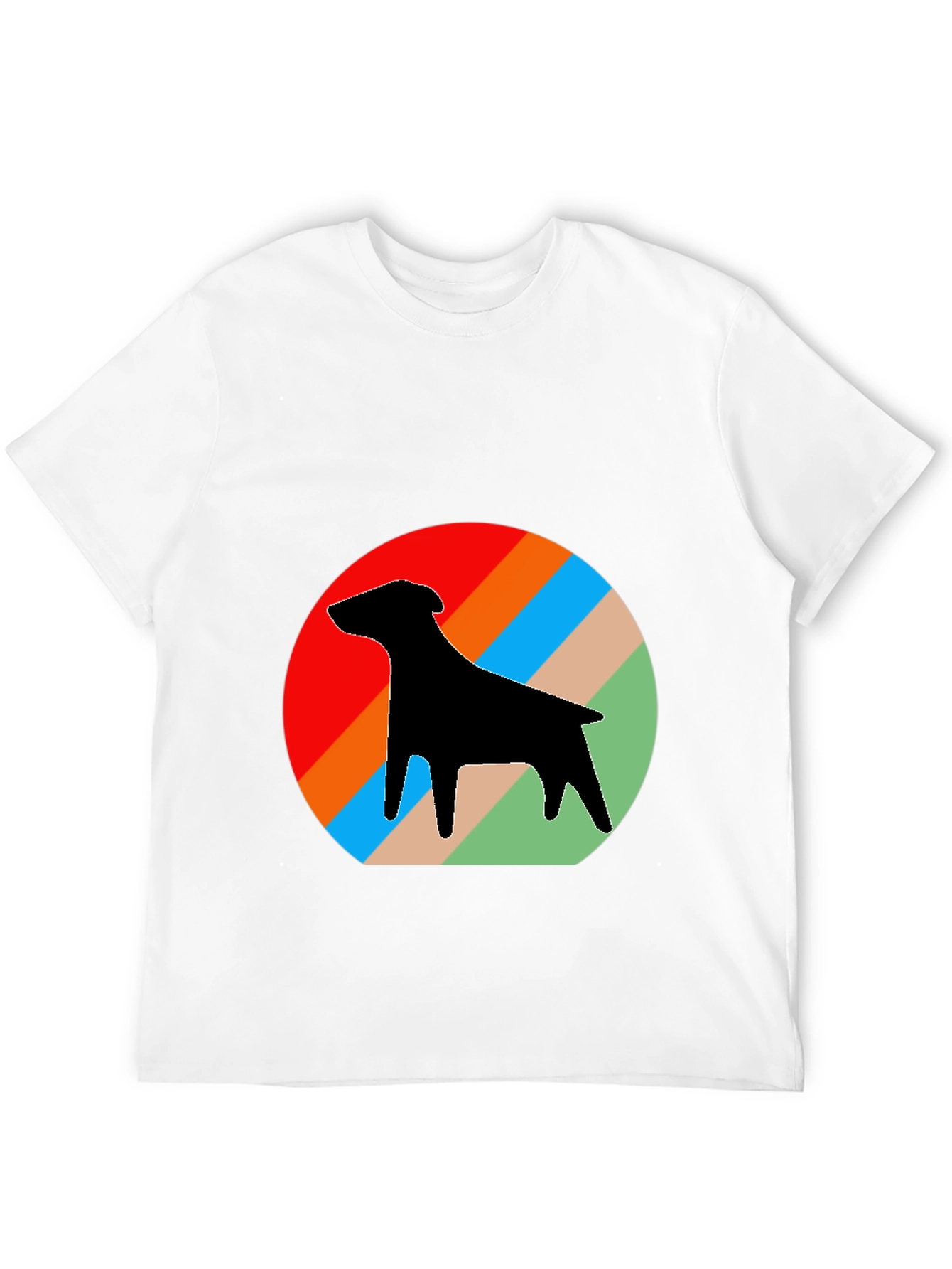 Retro Dog Silhouette T-Shirt - Stylish Casual Wear