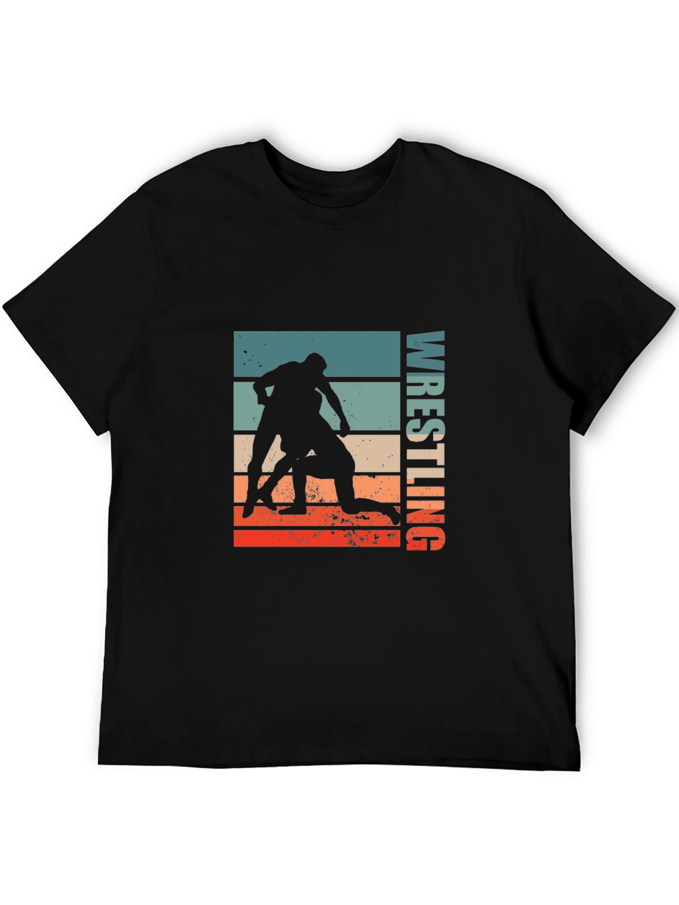 Wrestling Retro Graphic Tee - Black