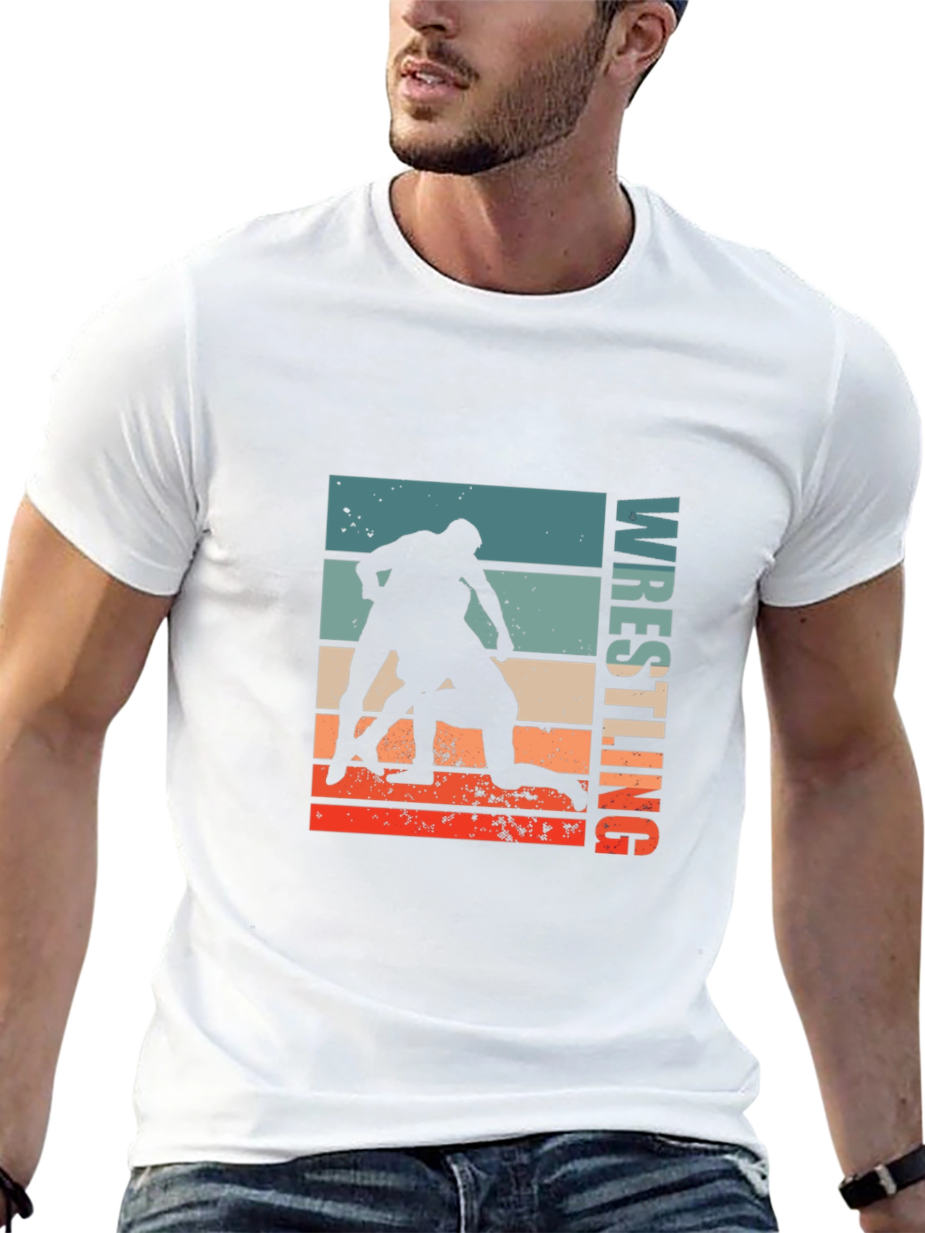 Wrestling Retro Graphic Tee - Black