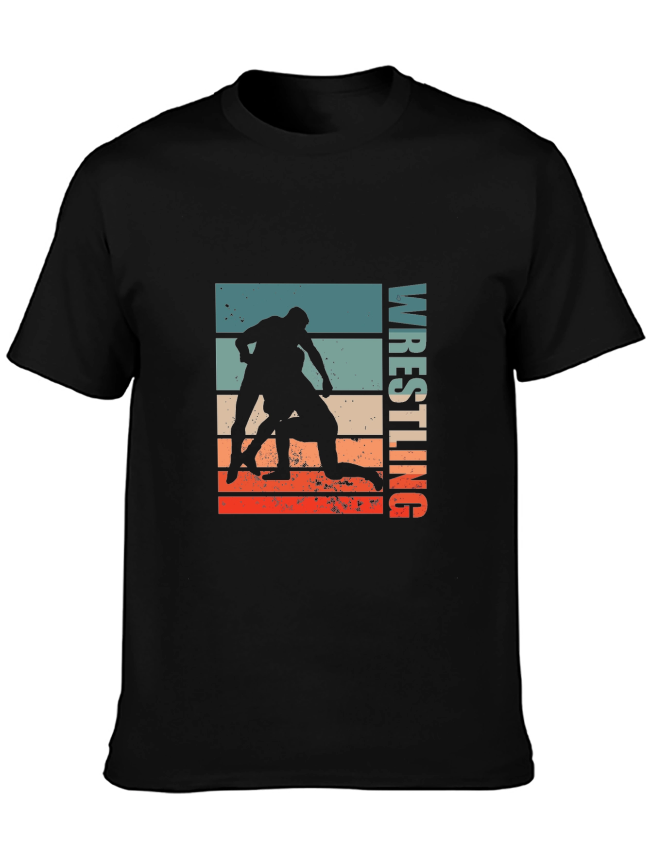 Wrestling Retro Graphic Tee - Black