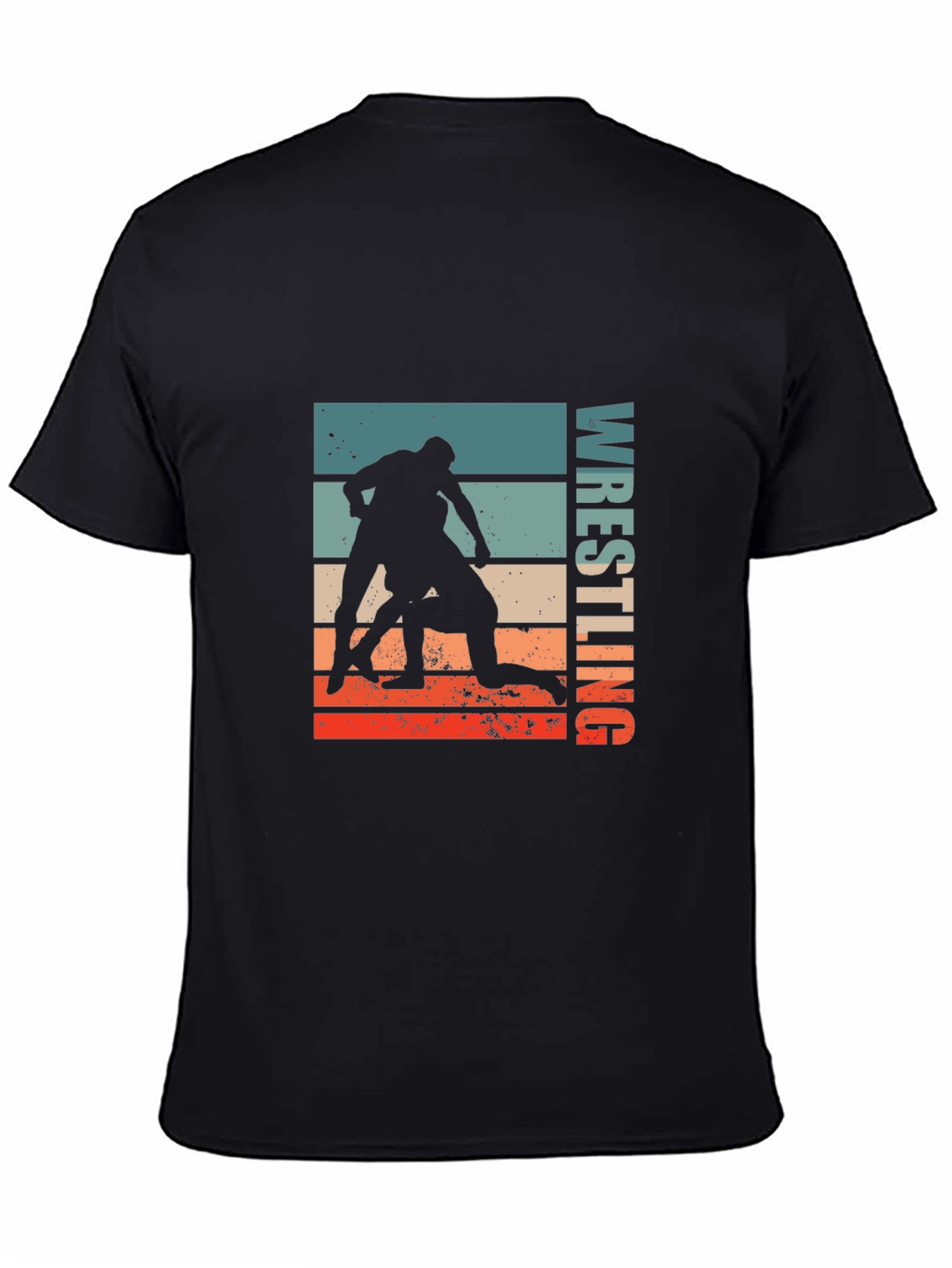 Wrestling Retro Graphic Tee - Black