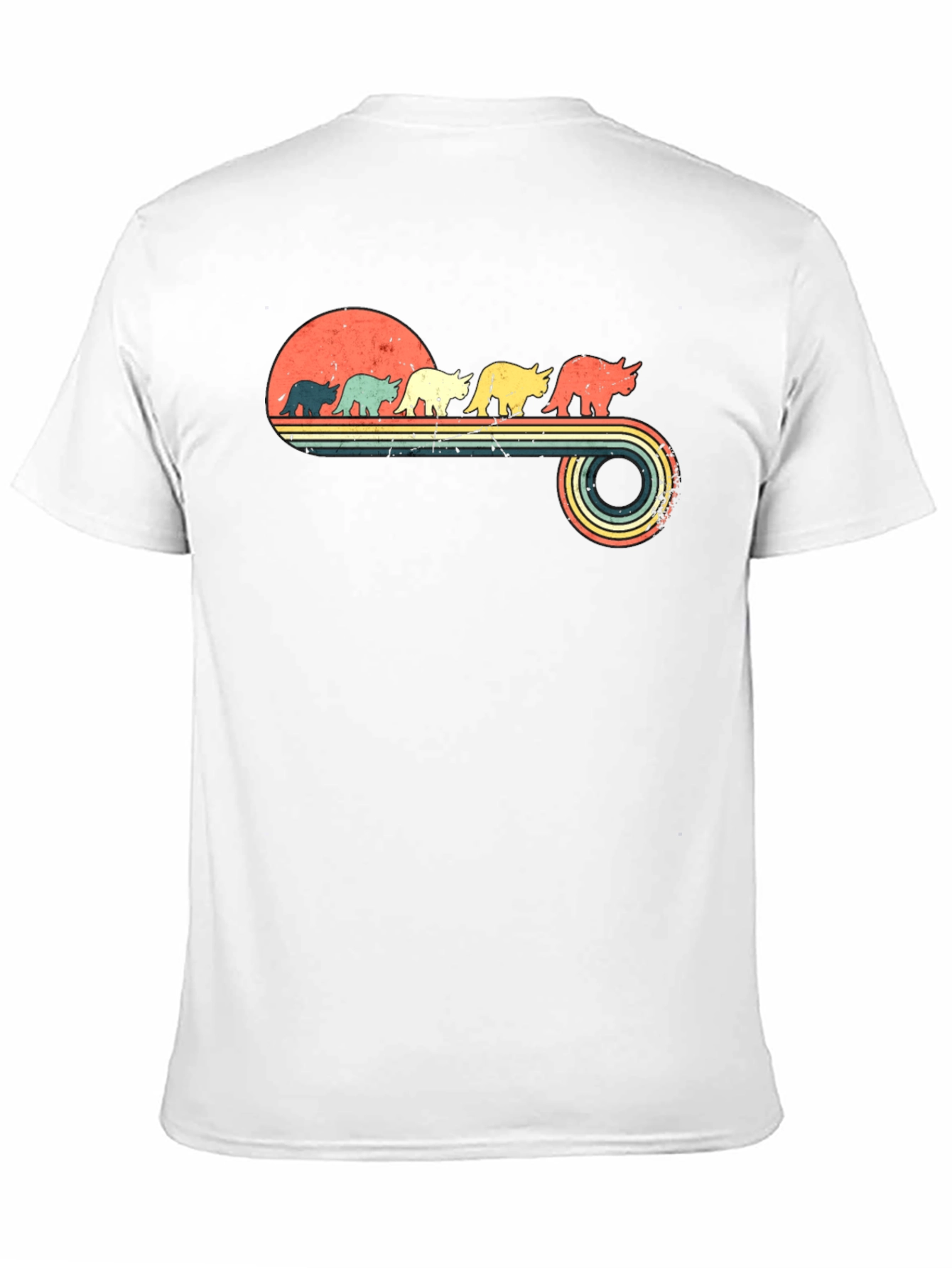 Retro Dinosaur Sunset T-Shirt
