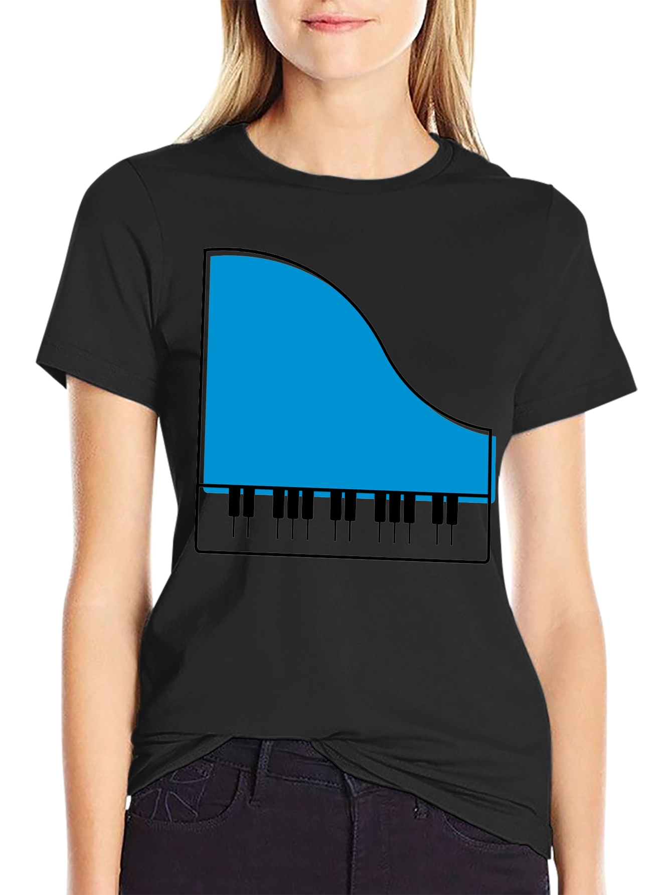 Piano Graphic T-Shirt - Music Lover Tee