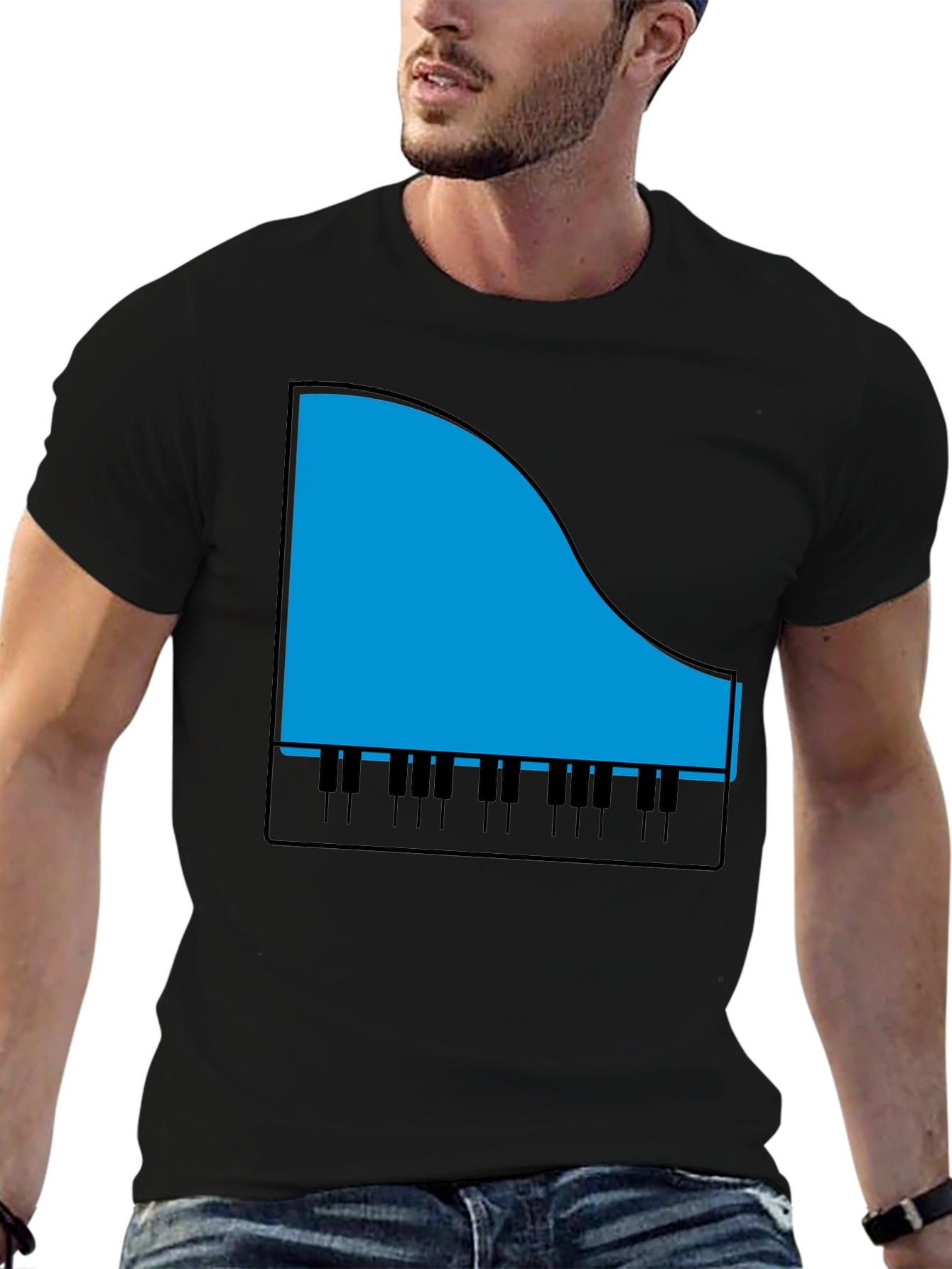 Piano Graphic T-Shirt - Music Lover Tee