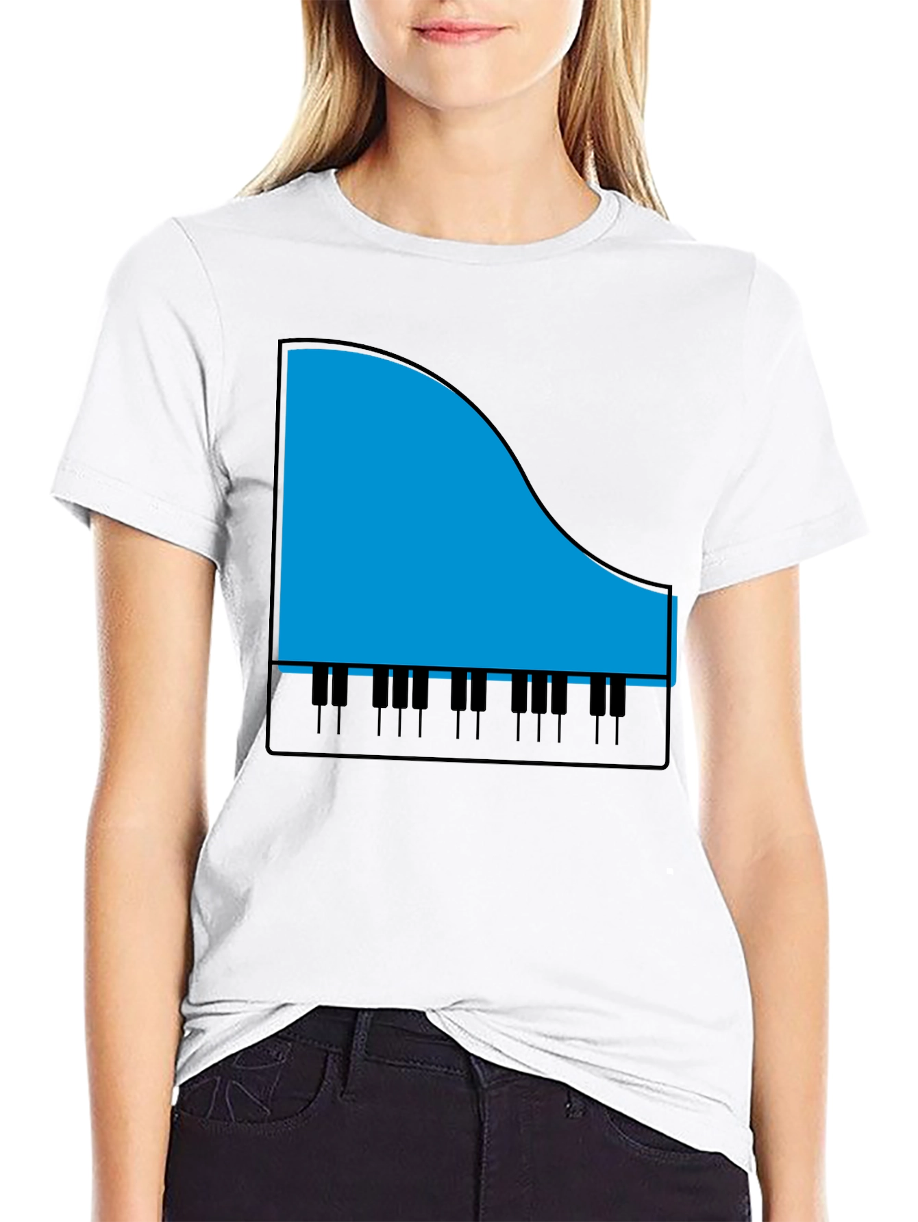 Piano Graphic T-Shirt - Music Lover Tee