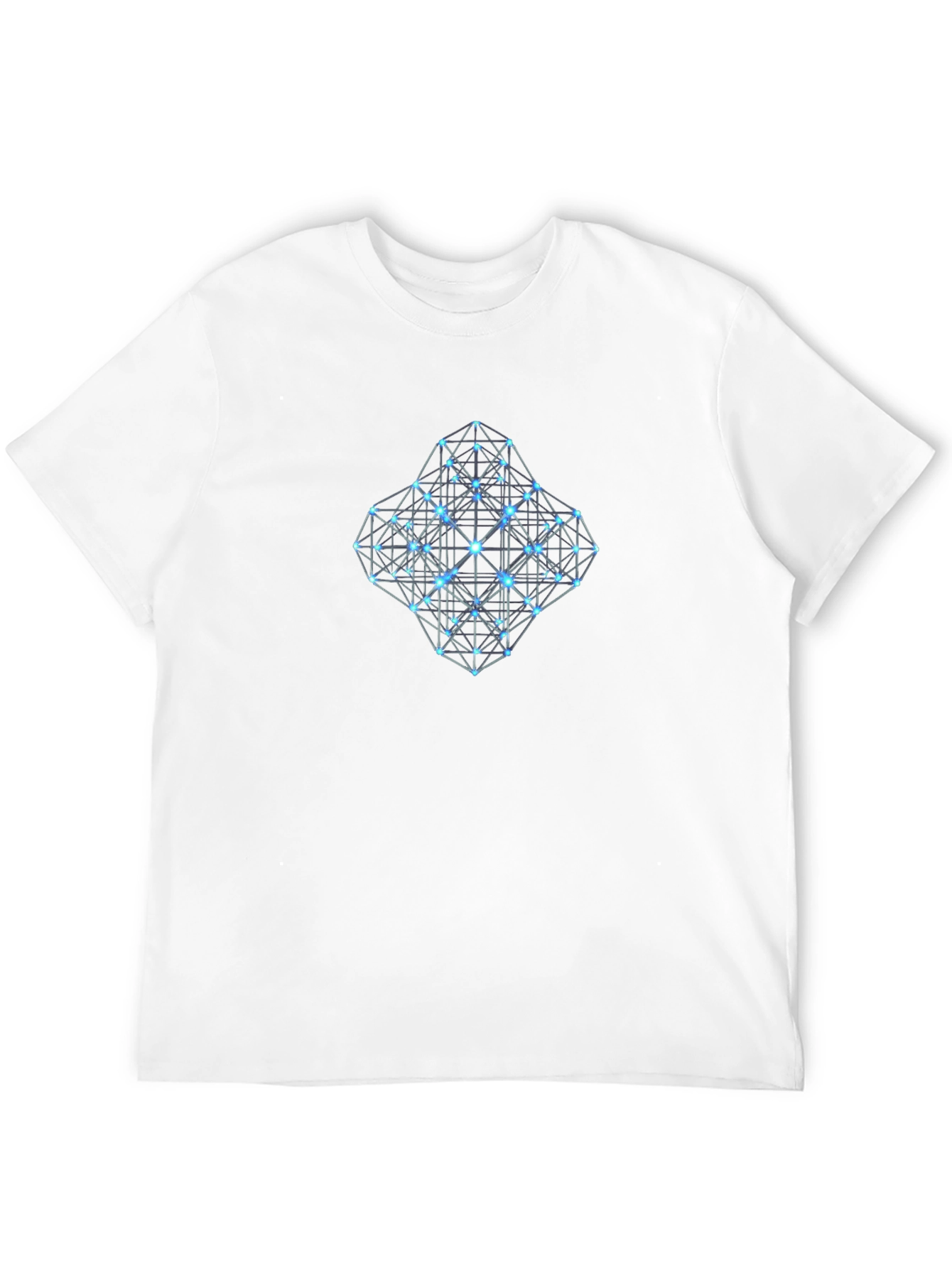 Geometric Grid T-Shirt - Modern Design
