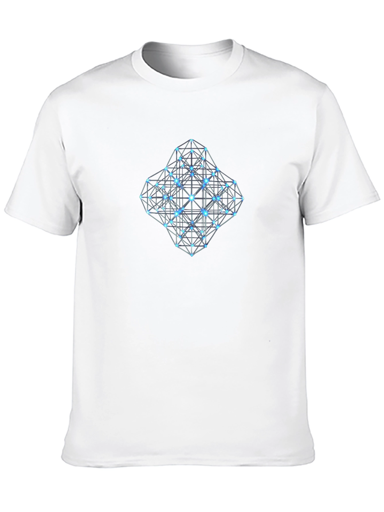 Geometric Grid T-Shirt - Modern Design