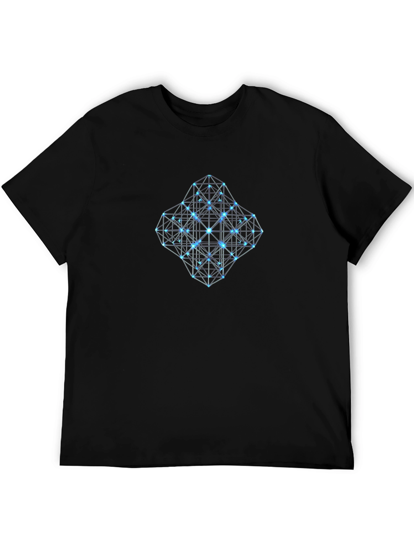 Geometric Grid T-Shirt - Modern Design