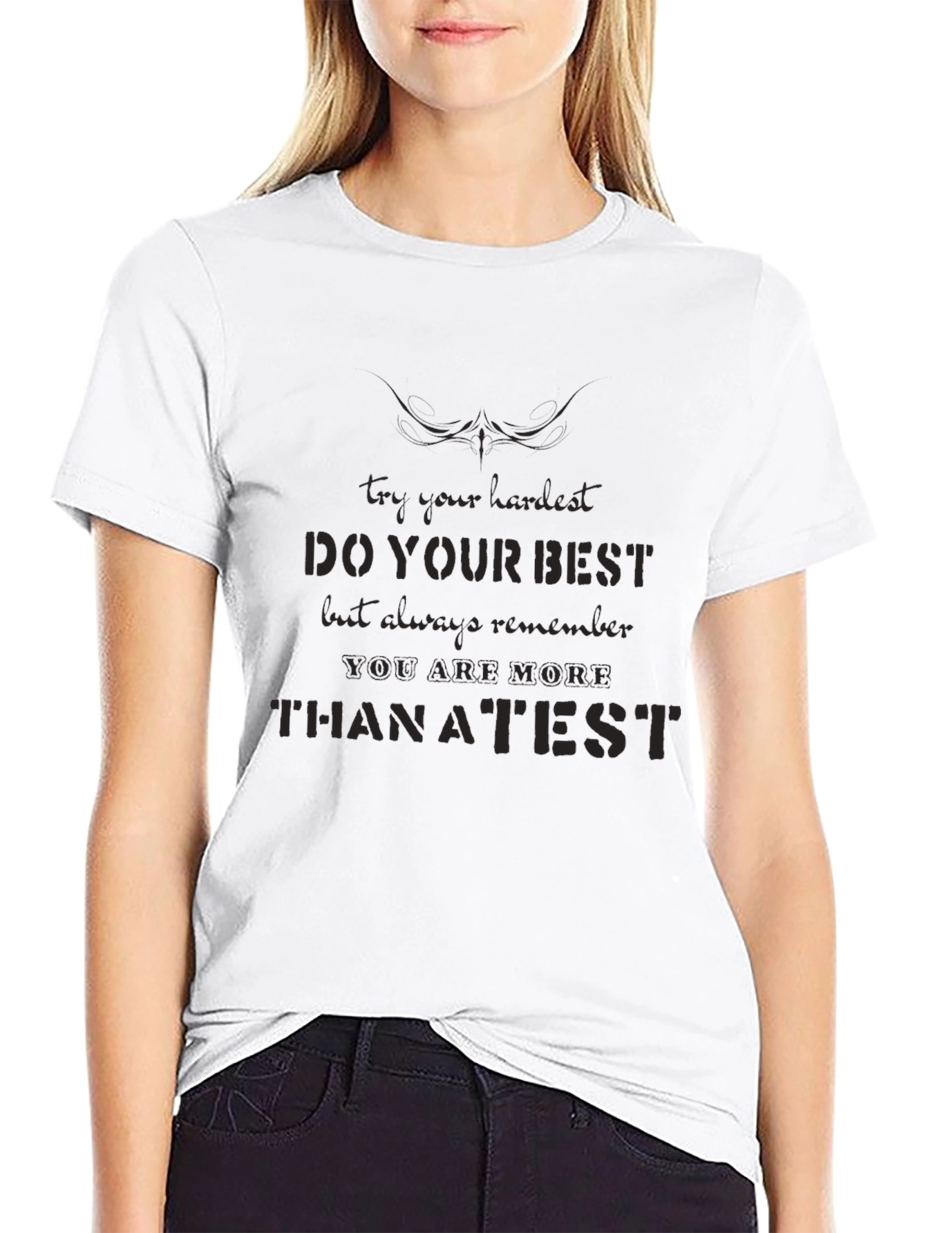 Motivational Black T-Shirt - Do Your Best Quote