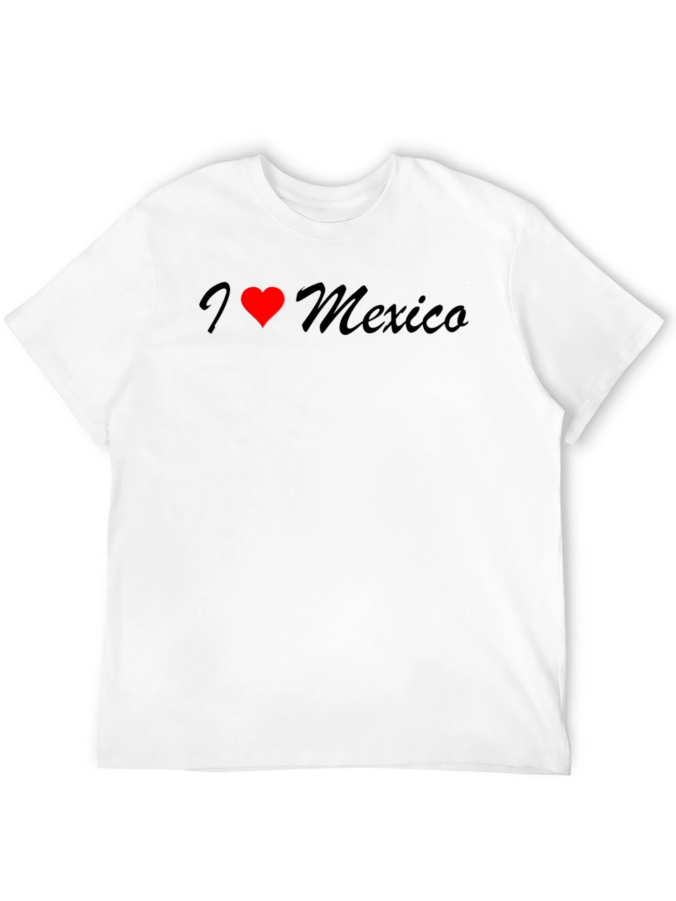 I Love Mexico T-Shirt - Black Cotton Tee
