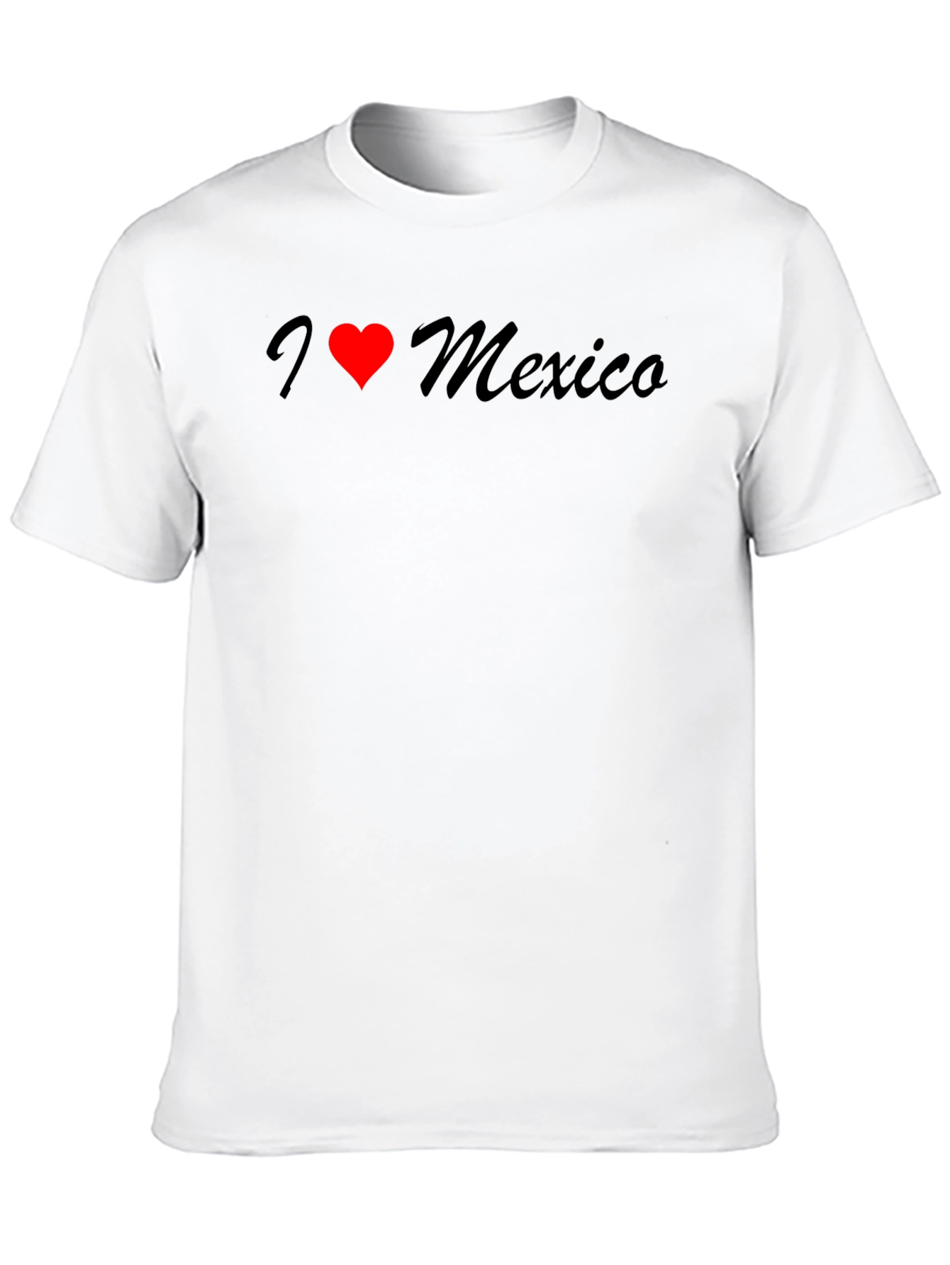 I Love Mexico T-Shirt - Black Cotton Tee