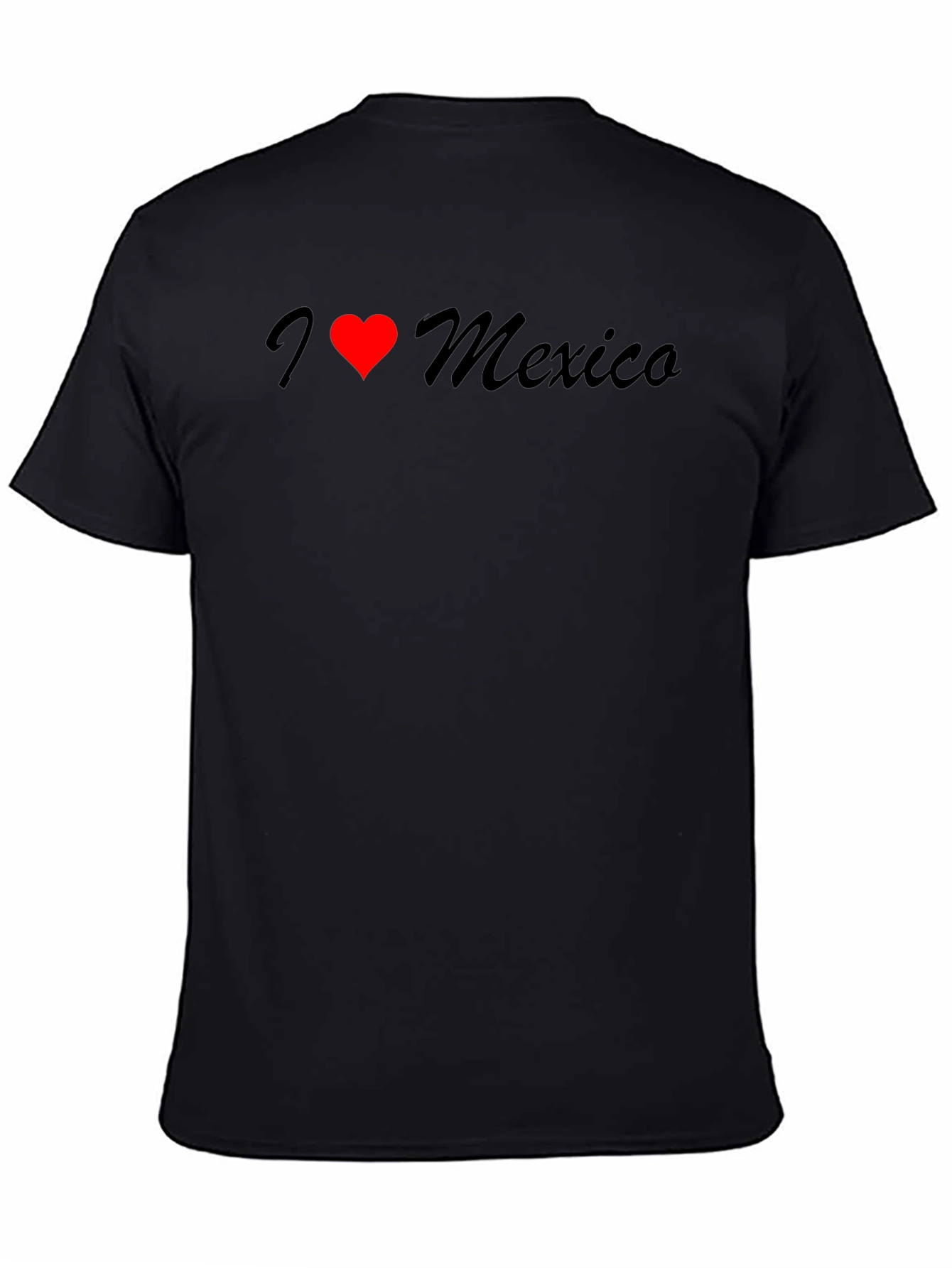 I Love Mexico T-Shirt - Black Cotton Tee