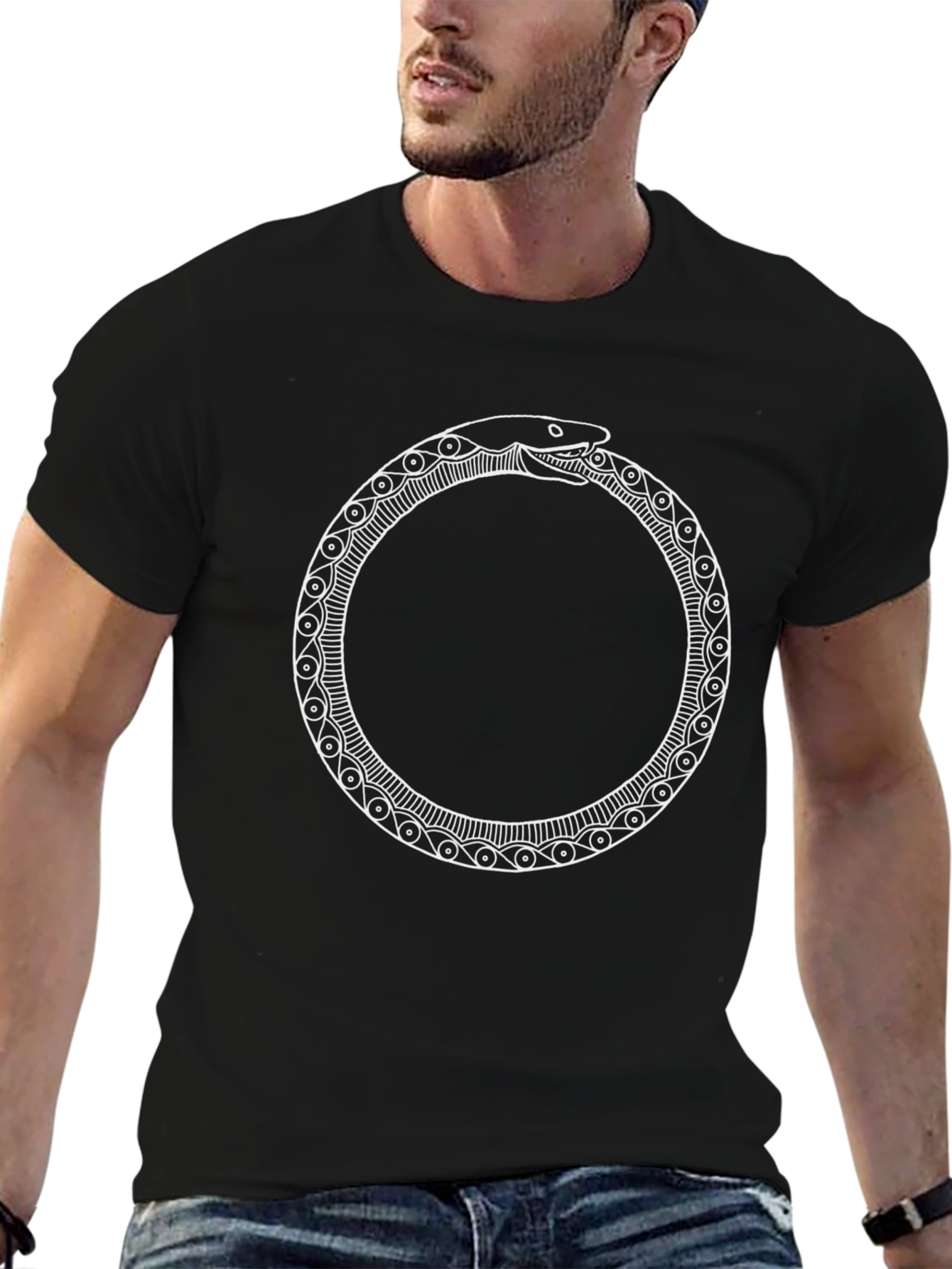 Ouroboros Snake Graphic T-Shirt