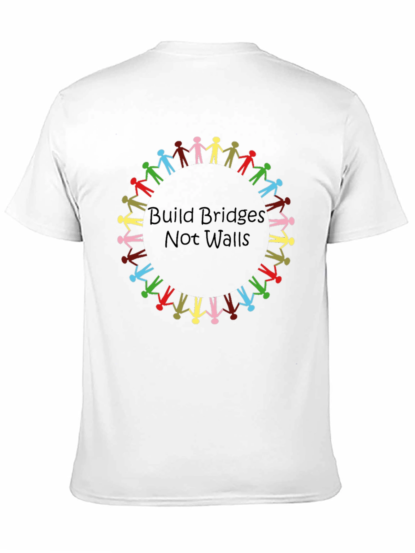 Build Bridges Not Walls Black T-Shirt