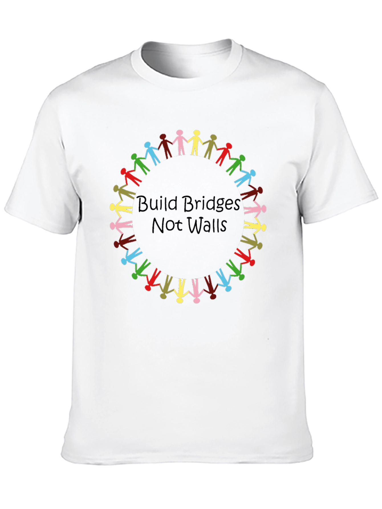 Build Bridges Not Walls Black T-Shirt