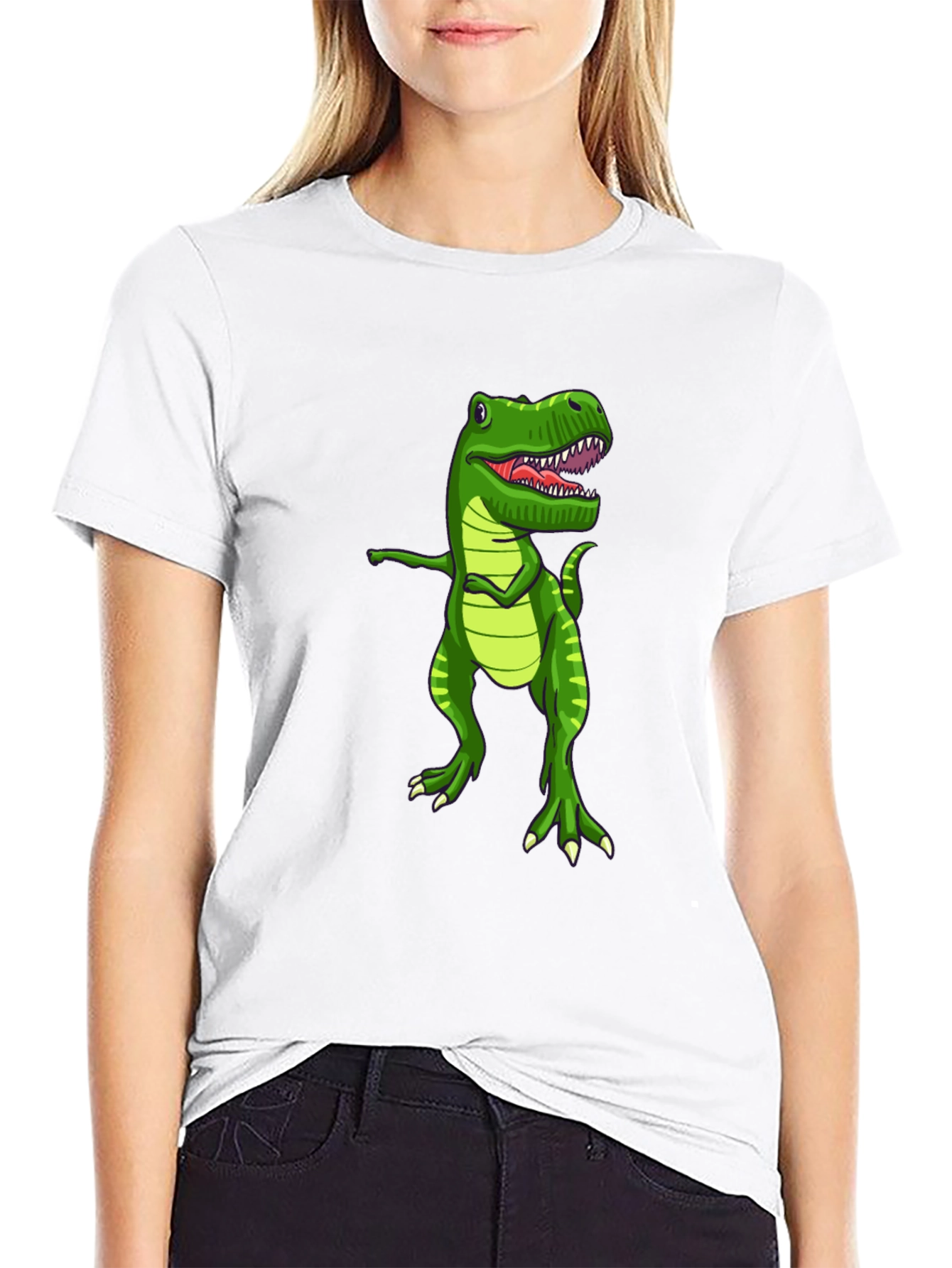 Dabbing Dinosaur Graphic T-Shirt - Fun Novelty Tee