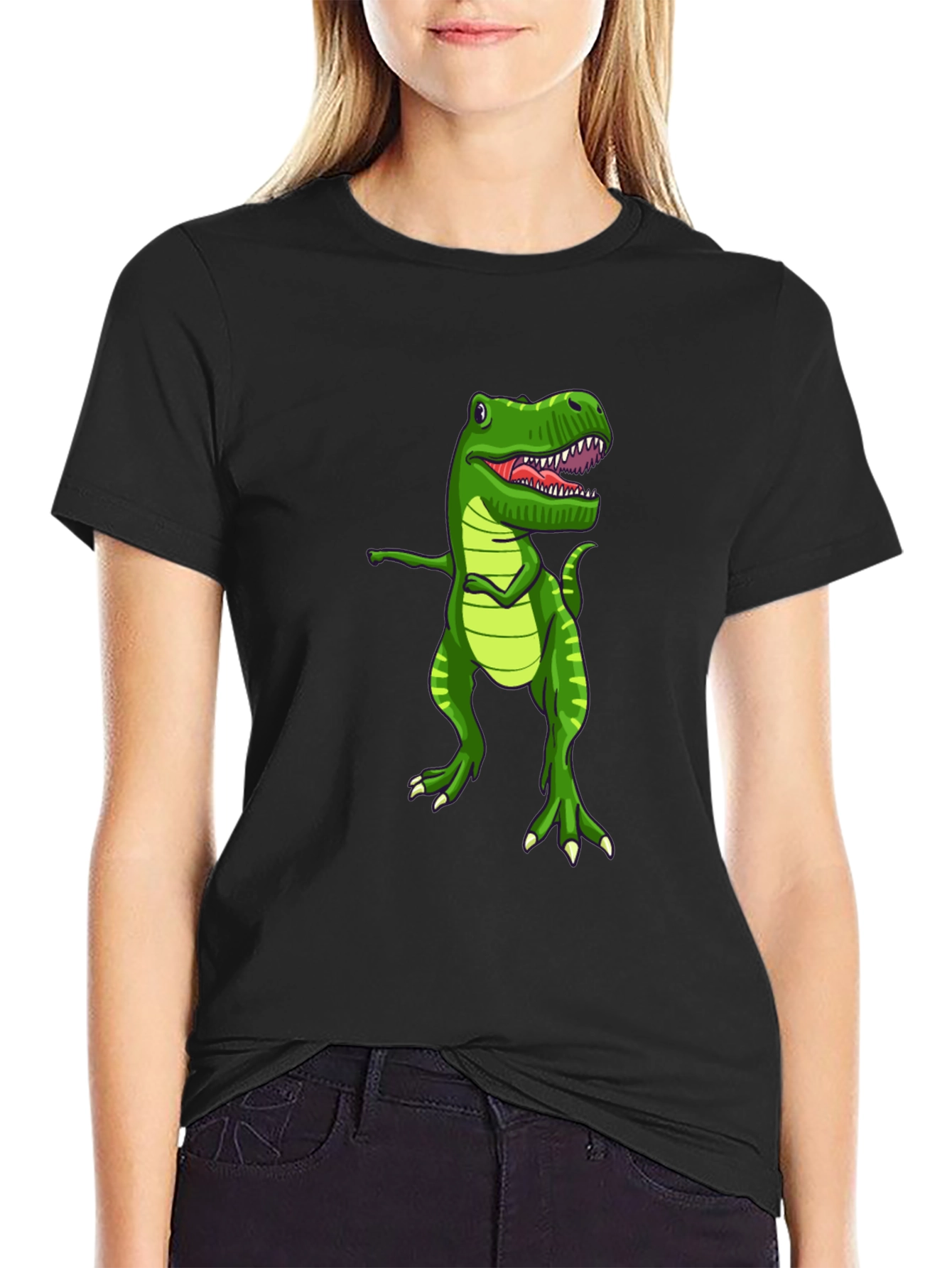 Dabbing Dinosaur Graphic T-Shirt - Fun Novelty Tee