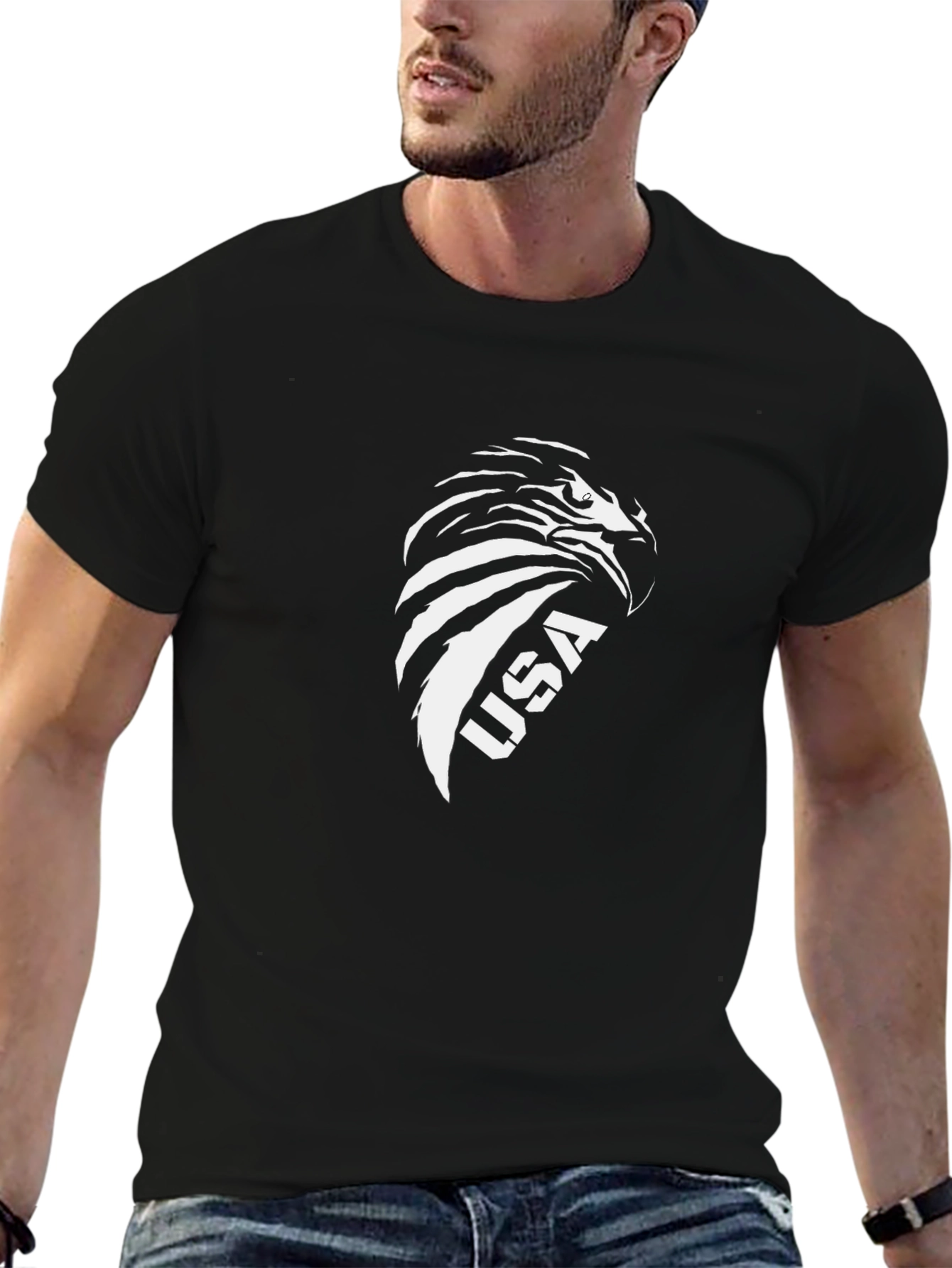 USA Eagle Graphic T-Shirt - Patriotic Design