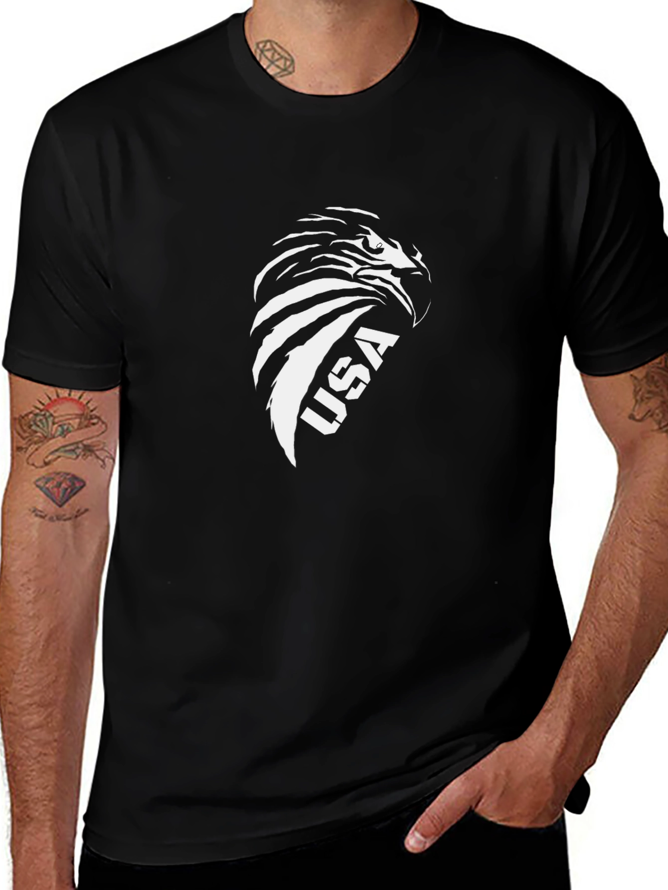 USA Eagle Graphic T-Shirt - Patriotic Design