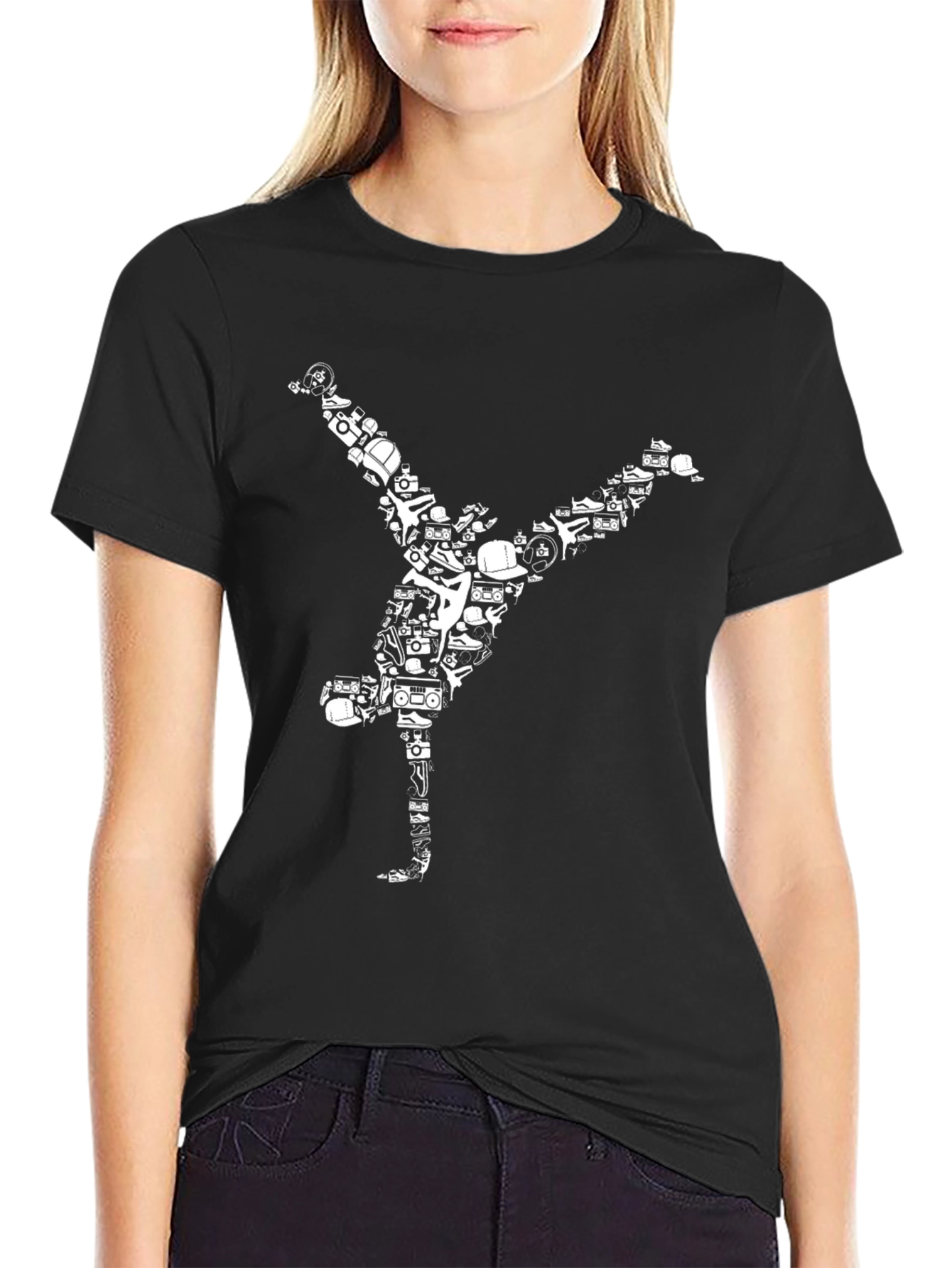 Hip Hop Handstand Tee - Unique Graphic Design
