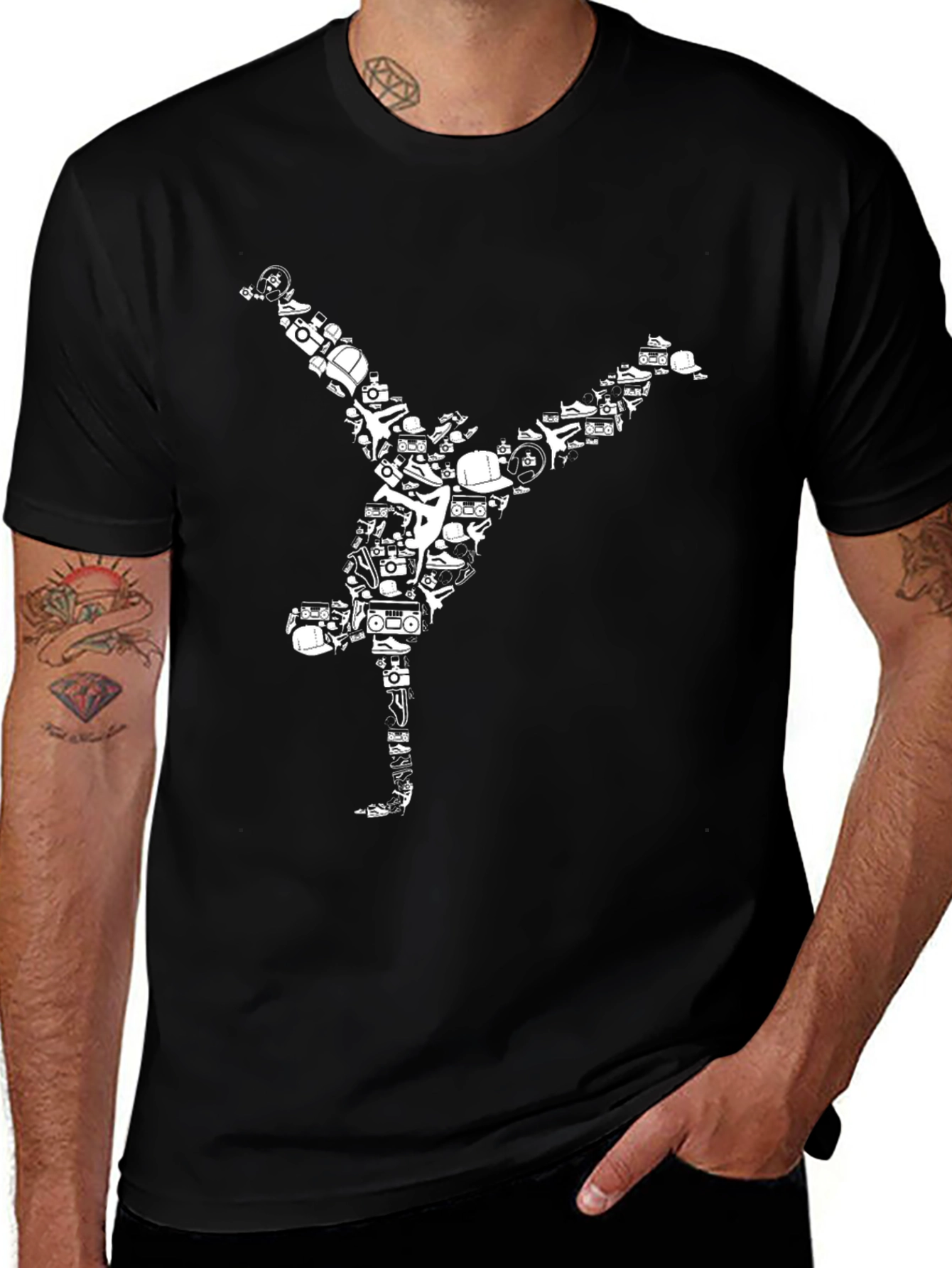 Hip Hop Handstand Tee - Unique Graphic Design