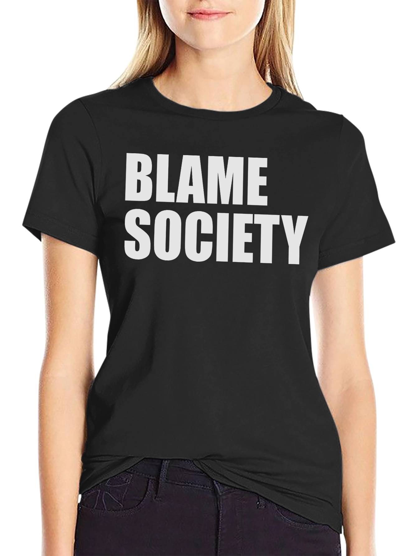 Blame Society Graphic Tee - Bold Statement Shirt