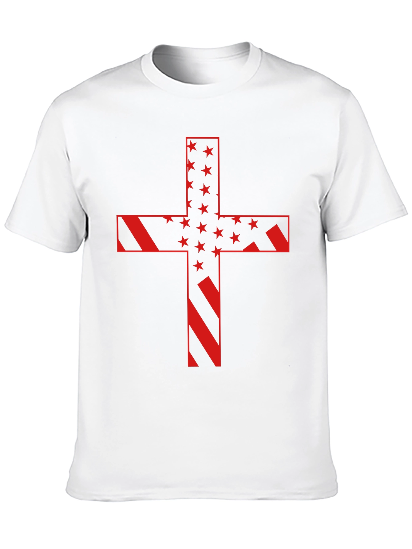 American Flag Cross Graphic T-Shirt