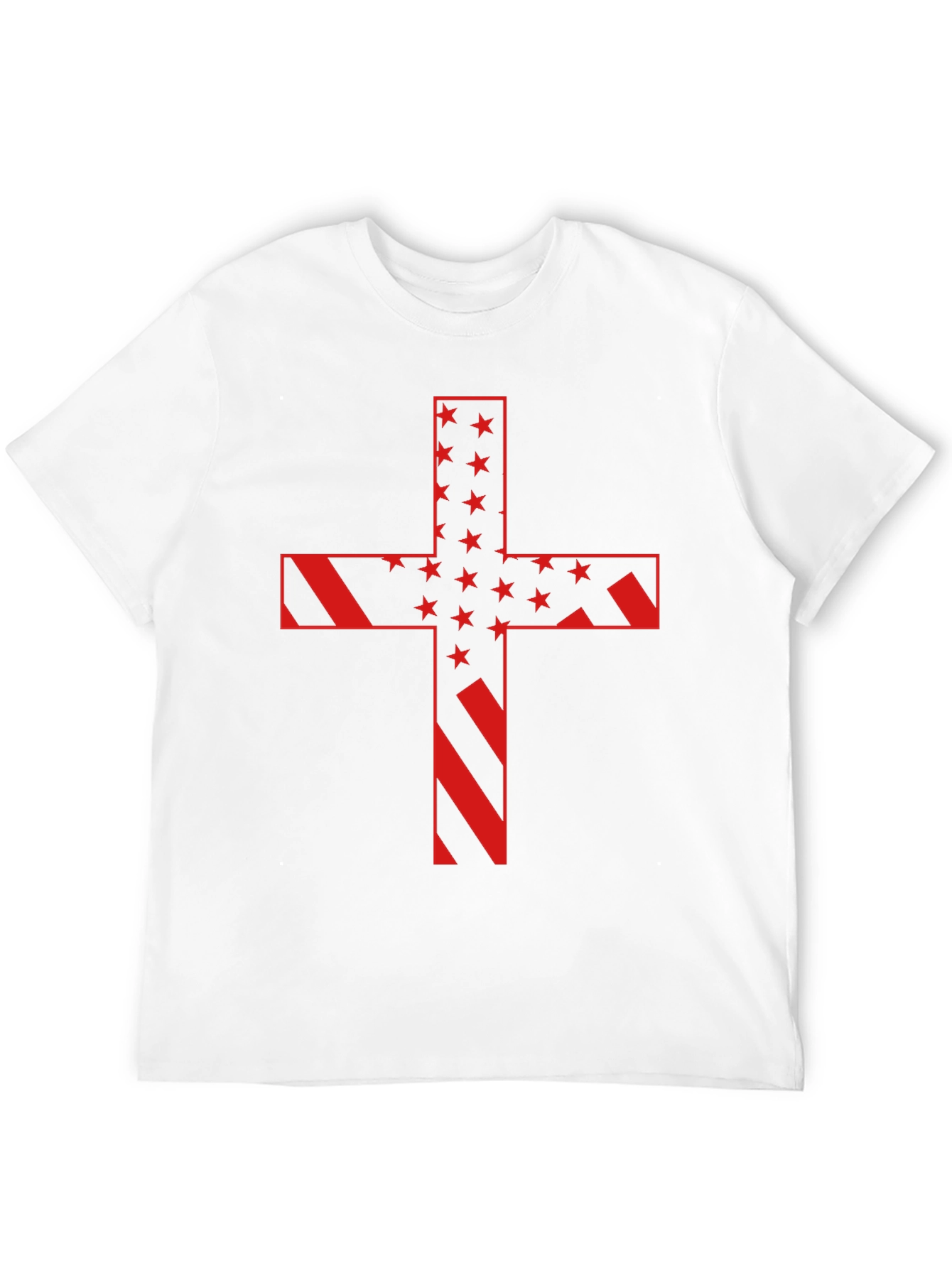 American Flag Cross Graphic T-Shirt