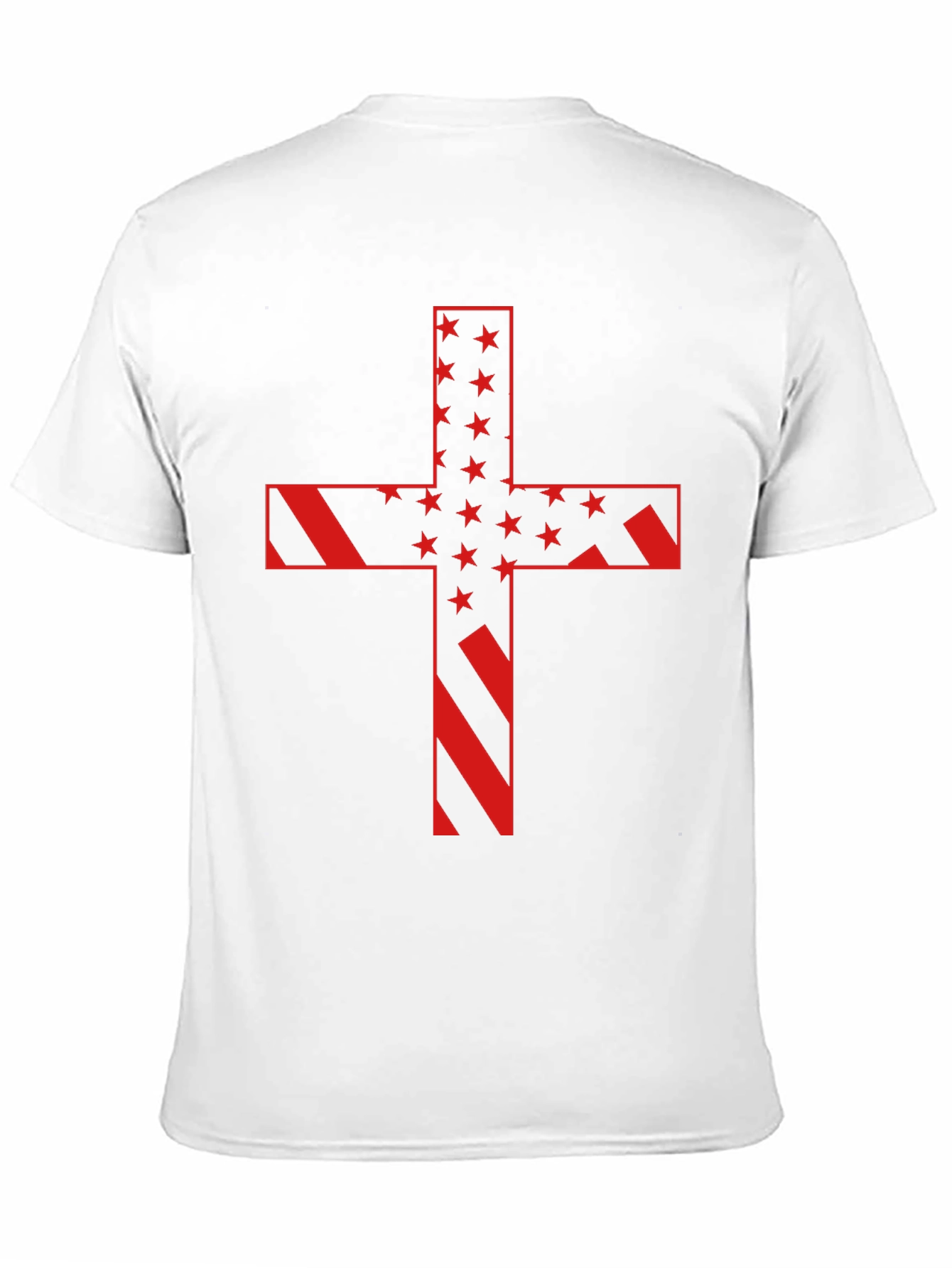 American Flag Cross Graphic T-Shirt