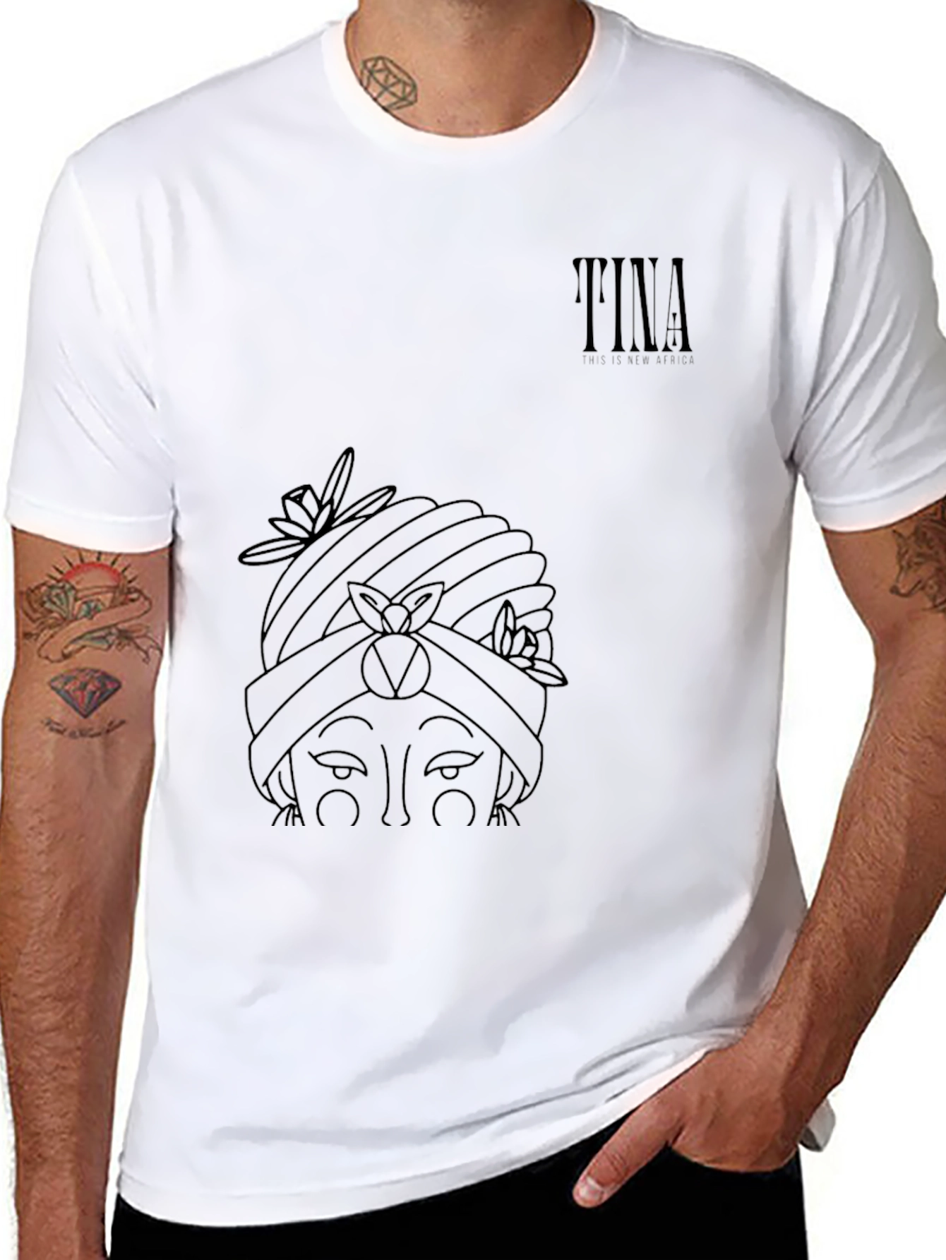 Graphic Print Black T-Shirt