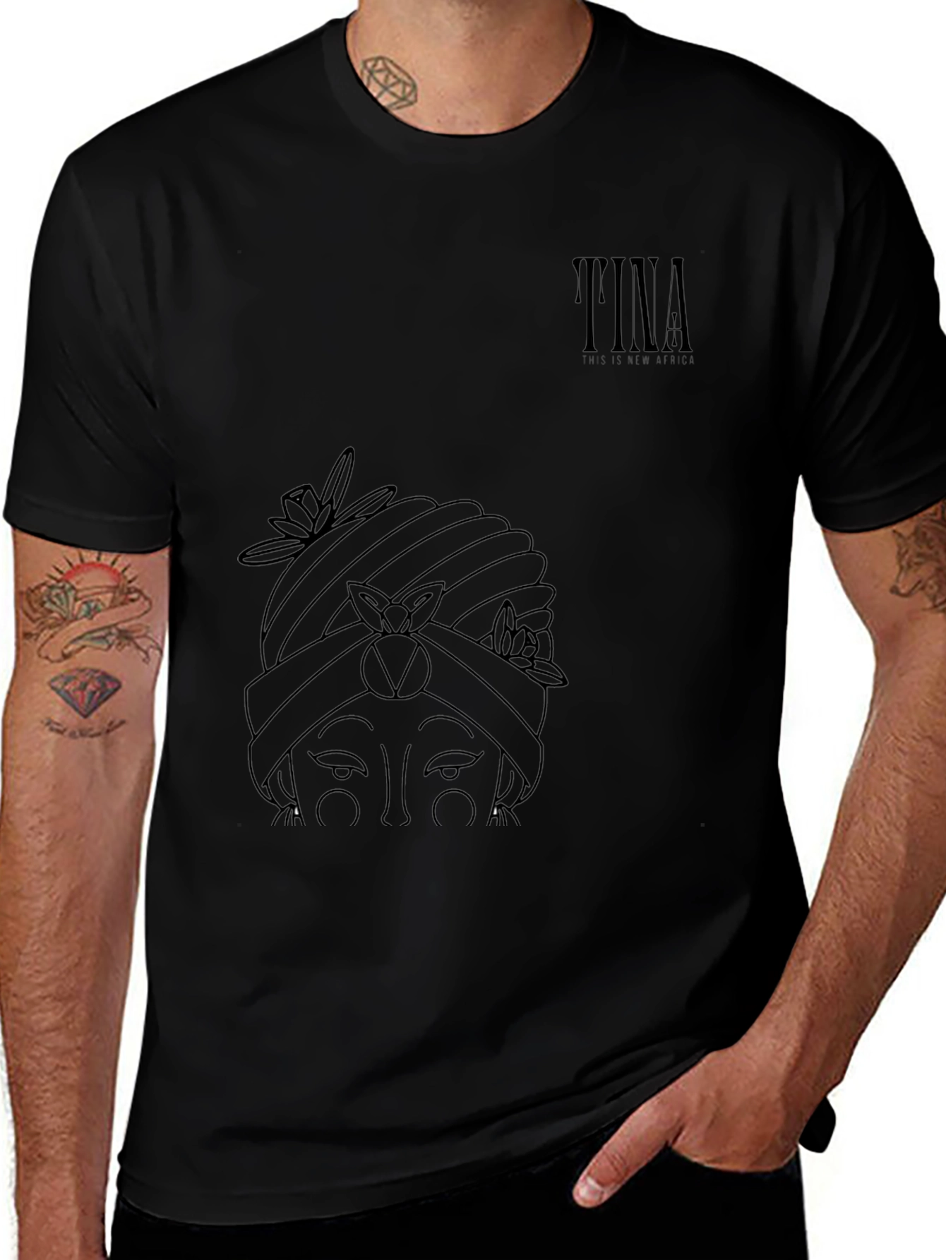 Graphic Print Black T-Shirt