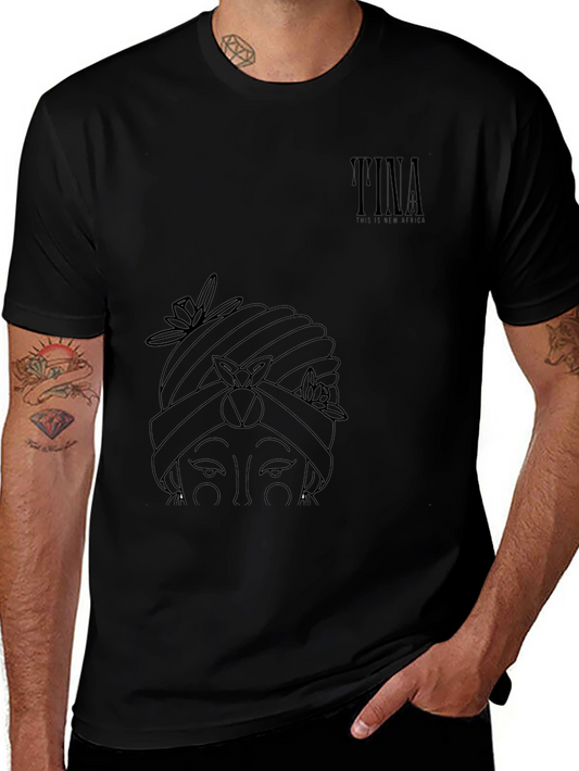 Graphic Print Black T-Shirt