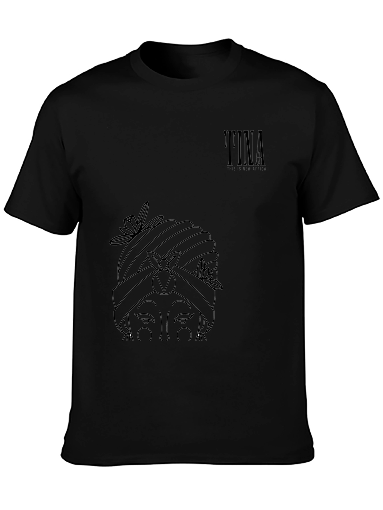 Graphic Print Black T-Shirt