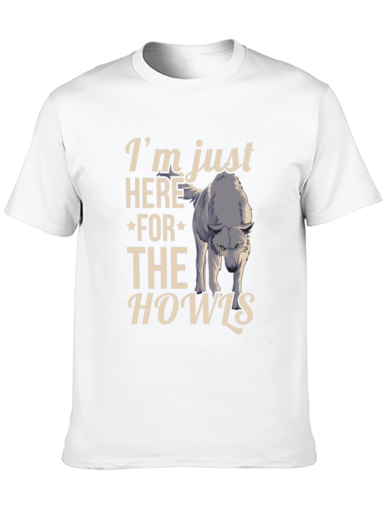 Wolf Howl Graphic Tee - Novelty T-Shirt