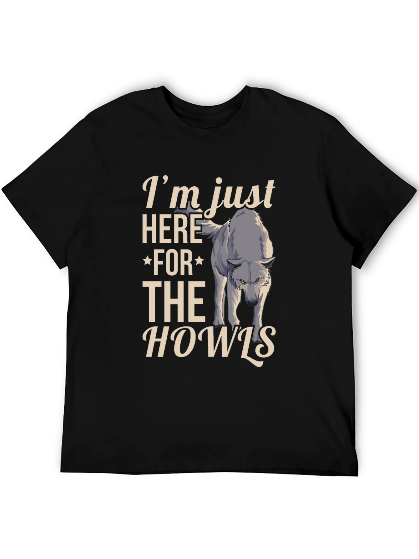 Wolf Howl Graphic Tee - Novelty T-Shirt