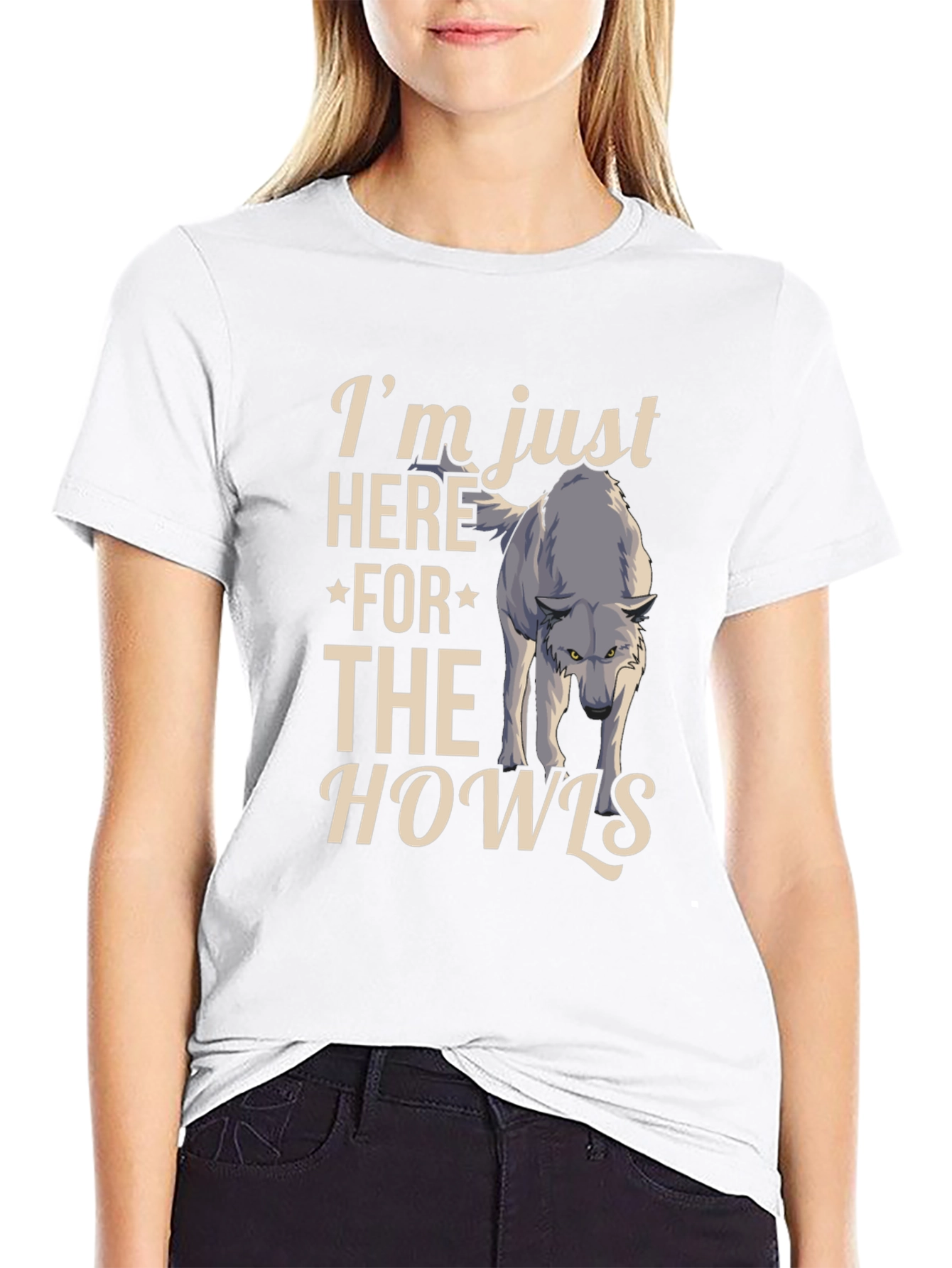 Wolf Howl Graphic Tee - Novelty T-Shirt